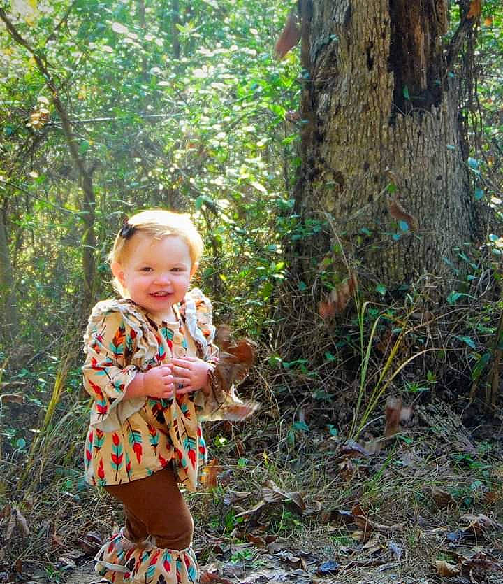 BrayLynn is registered to the contest to win money with this photo: autumn, branch, child, forest, fun, girl, grass, joy, jungle, leaf, nature, person, plant, toddler, trail, tree, woodland, woody_plant
