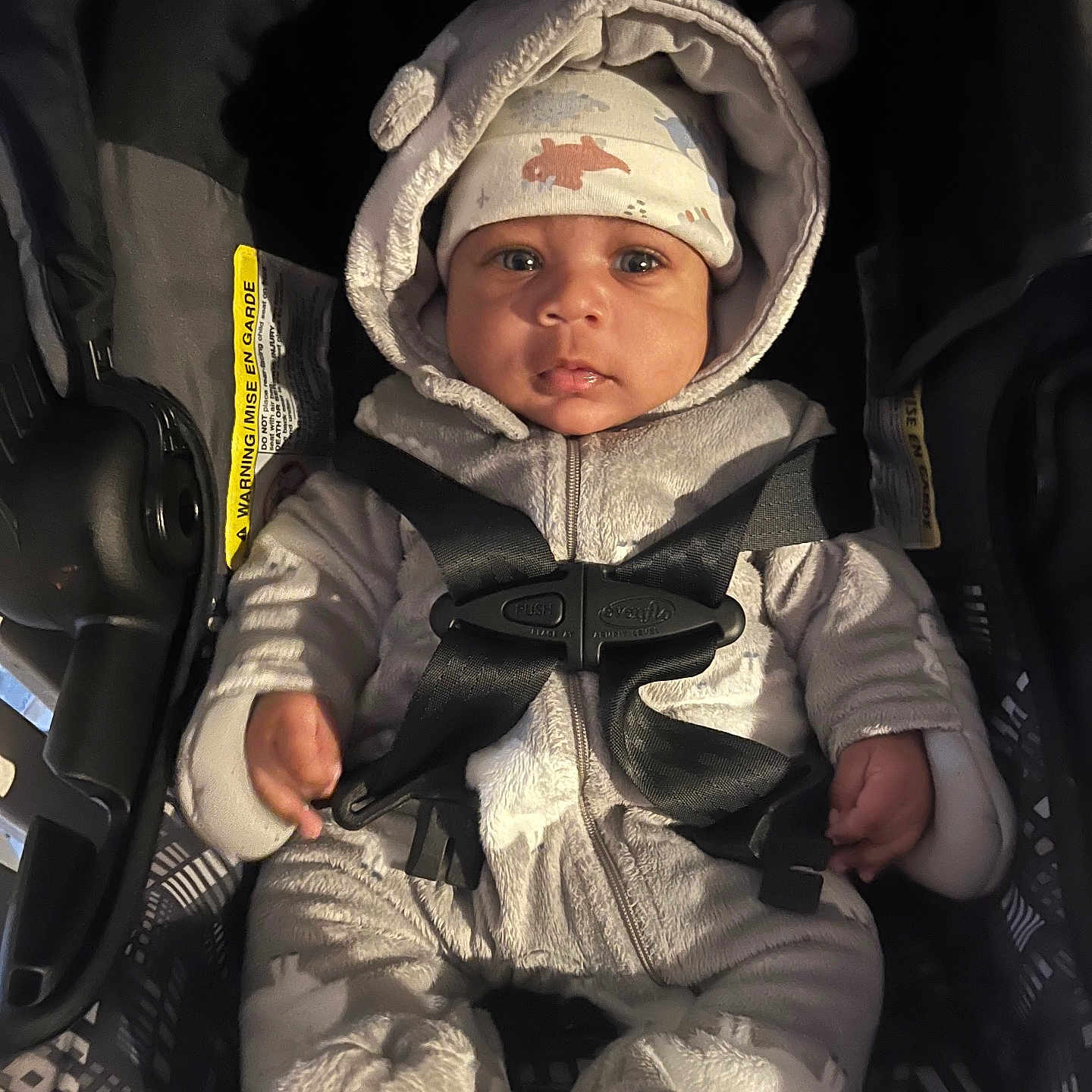 Ezren joined the competition — help win amazing prizes! baby, bodypart, bonnet, cap, clothing, coat, face, finger, hand, hat, head, hood, hoodie, jacket, knitwear, person, photography, portrait, sweater, sweatshirt