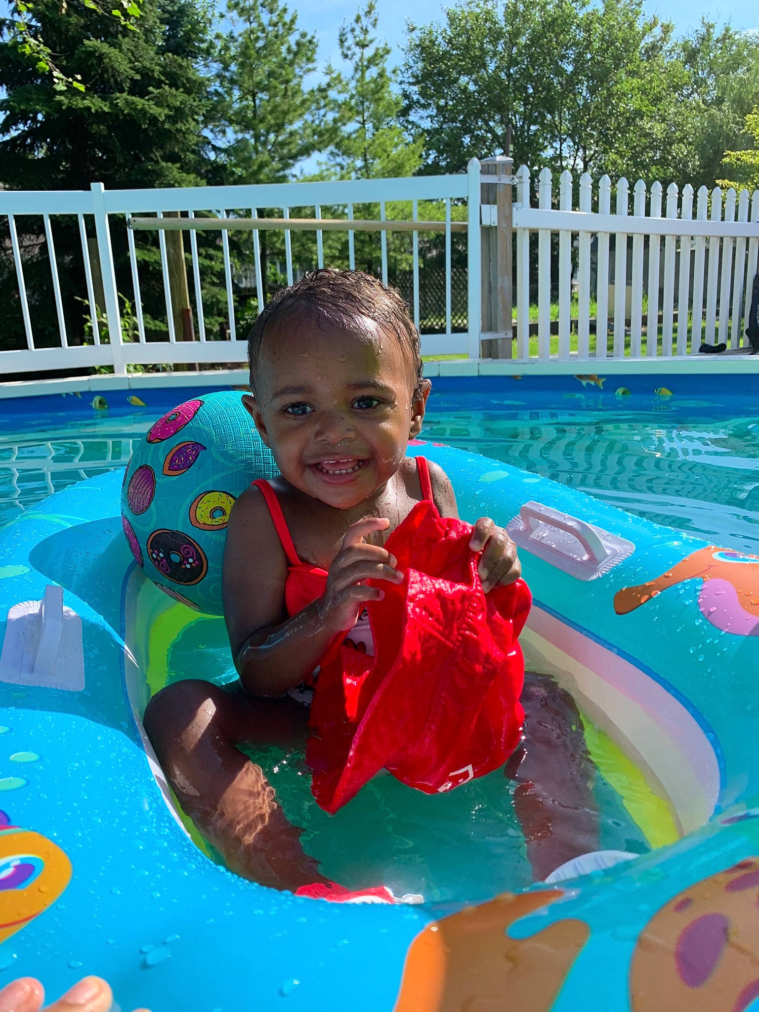 Leiana joined the competition — help win amazing prizes! baby, baby_float, baby_products, child, fun, games, inflatable, joy, leisure, person, play, product, recreation, summer, swimming, swimming_pool, toddler, toy, vacation, water