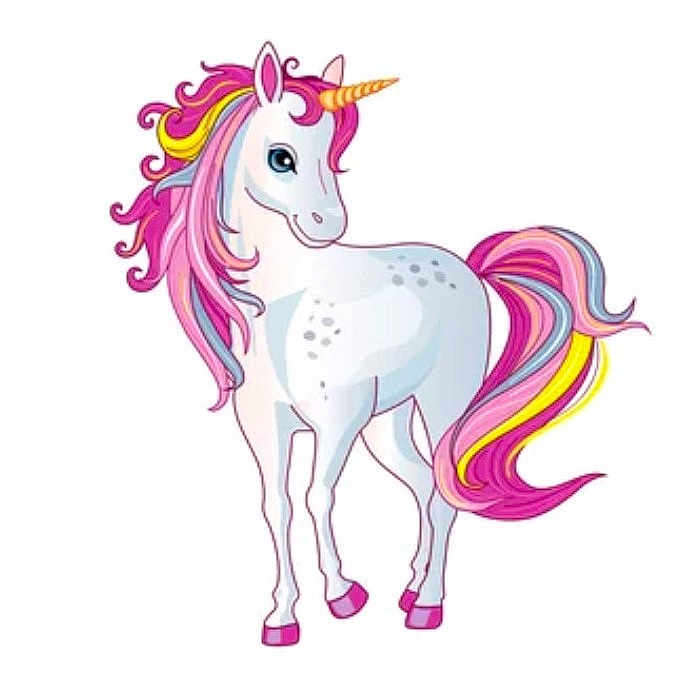 Tina a rejoint le concours — aidez-le/la à gagner de superbes lots ! animal_figure, art, cartoon, drawing, fictional_character, font, hair, happy, illustration, liver, magenta, mane, mythical_creature, pack_animal, painting, pink, snout, tail, terrestrial_animal, unicorn