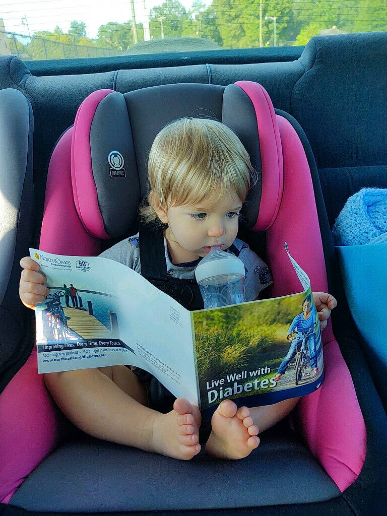 Preston joined the competition — help win amazing prizes! auto_part, baby_in_car_seat, car_seat, car_seat_cover, child, family_car, lap, person, seat_belt, sitting, toddler