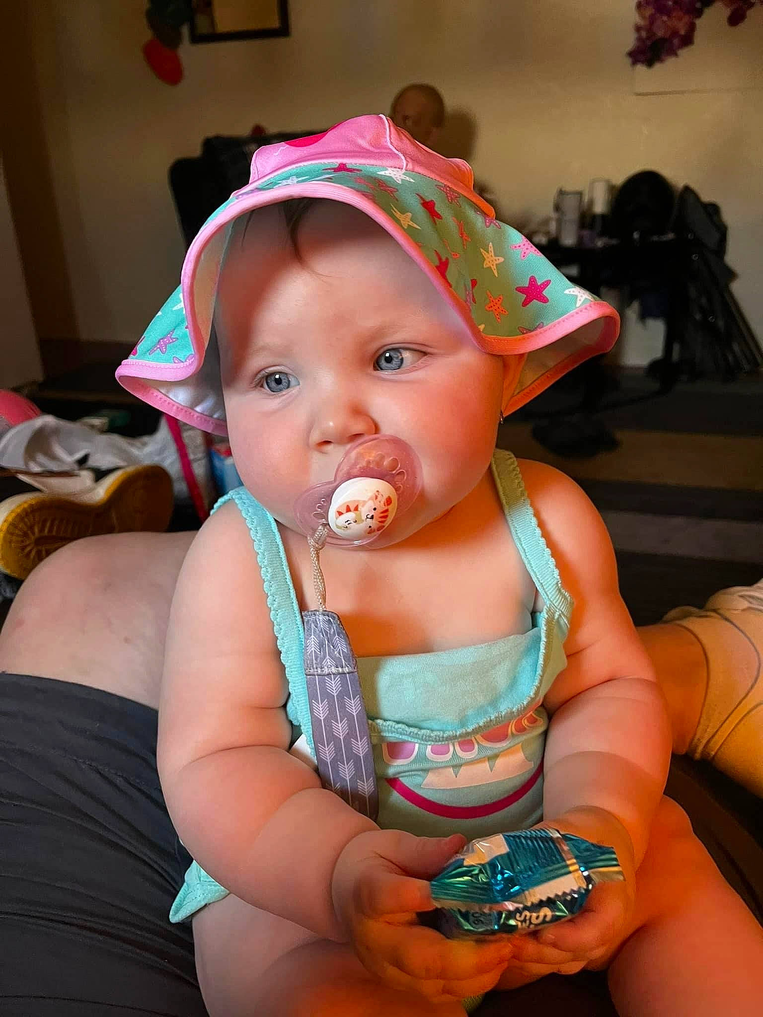 Dahlia joined the competition — help win amazing prizes! baby, baby_toddler_clothing, cap, child, event, eyelash, fashion_accessory, fun, happy, hat, headwear, jewellery, lip, mouth, nail, pattern, person, pink, skin, sweetness