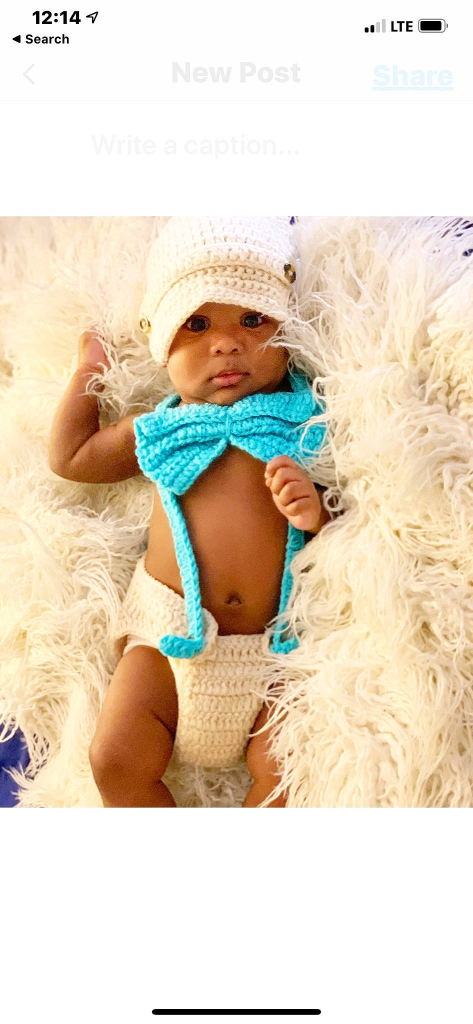 Bishop joined the competition — help win amazing prizes! baby, baby_products, baby_toddler_clothing, beanie, beige, bonnet, child, clothing, costume, costume_accessory, crochet, fashion_accessory, fur, headgear, headwear, outerwear, person, product, textile, toddler