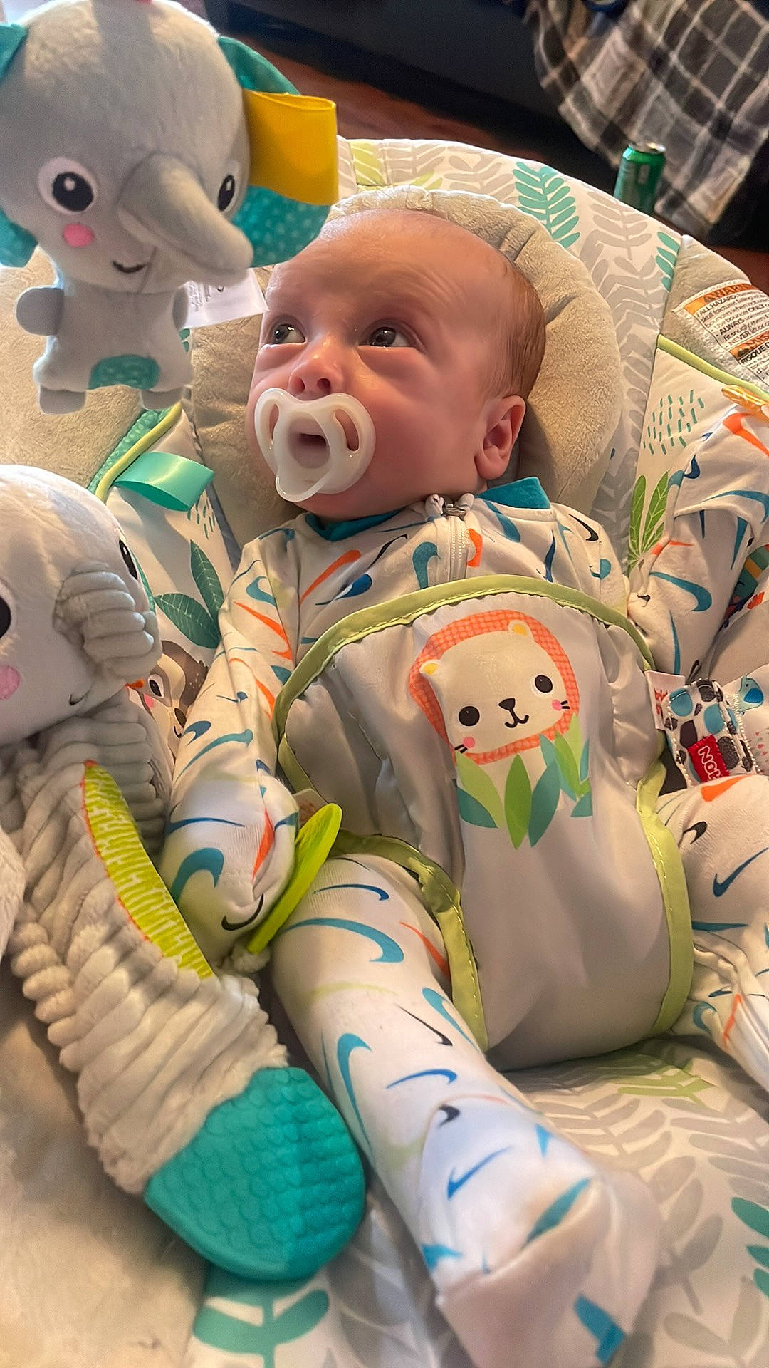 Leland joined the competition — help win amazing prizes! baby, cheek, child, comfort, green, happy, head, mammal, mouth, nose, organ, person, photograph, product, skin, smile, textile, toddler, toy, vertebrate