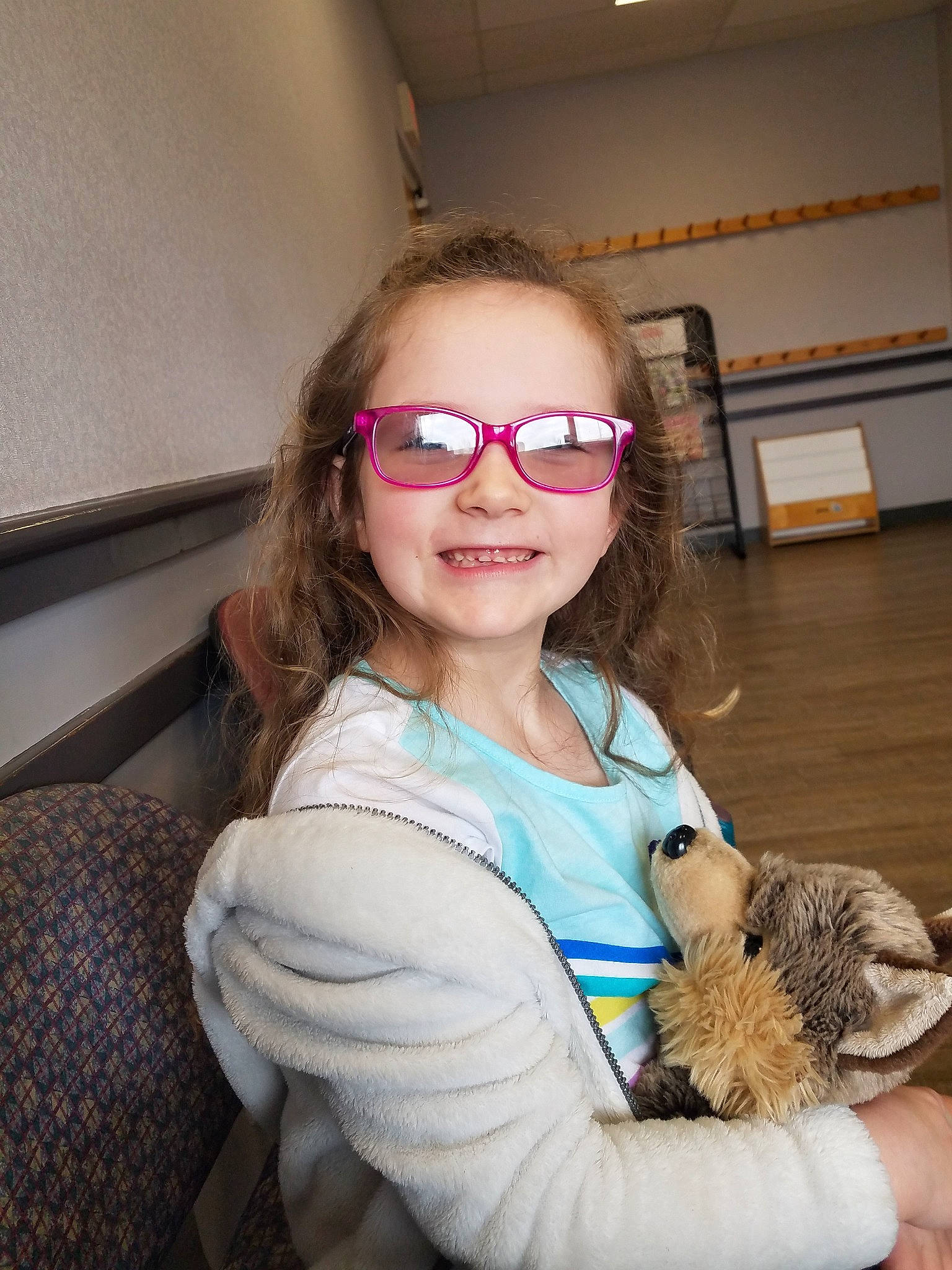 Abbagail joined the competition — help win amazing prizes! brown_hair, child, eye, eyewear, fun, fur, girl, glasses, hair, hairstyle, joy, mammal, organ, person, skin, smile, textile, vertebrate, vision_care