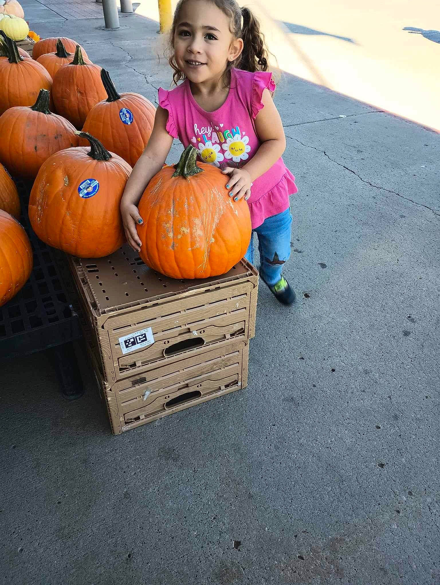 Melody joined the competition — help win amazing prizes! calabaza, clothing, cucurbita, eye, face, fruit, gourd, hair, happy, head, human_body, joy, natural_foods, person, plant, pumpkin, smile, squash, vegetable, whole_food