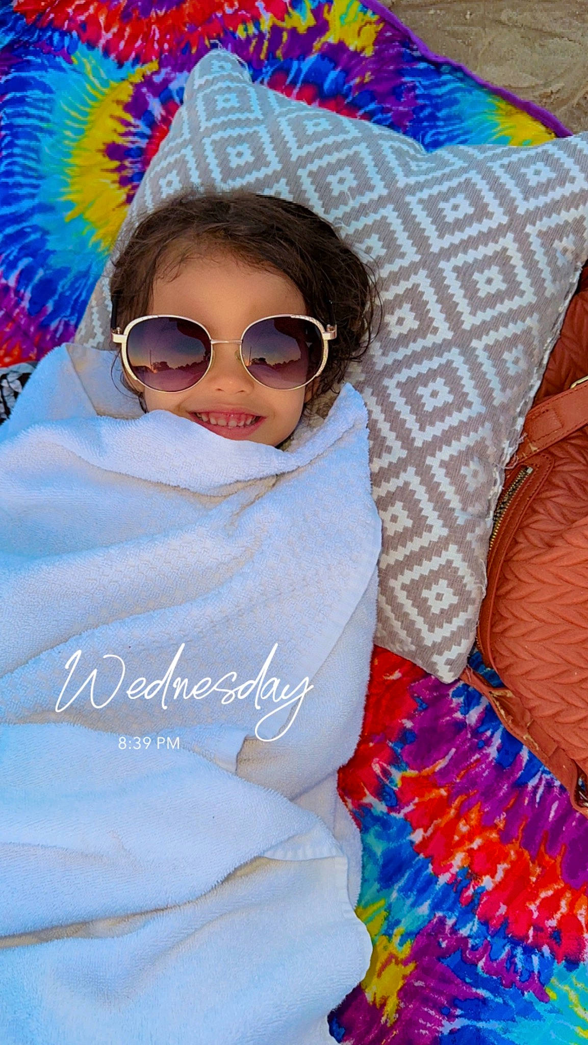 Piper joined the competition — help win amazing prizes! azure, beauty, comfort, electric_blue, event, eyewear, face, goggles, happy, leisure, magenta, pattern, person, pink, sleeve, smile, sunglasses, toddler, travel, vision_care