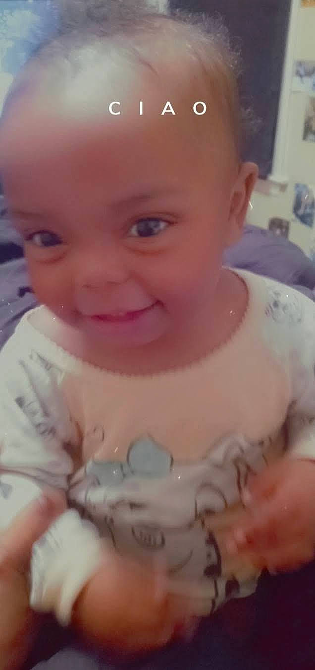 Trinity is registered to the contest to win money with this photo: baby, baby_playing_with_food, baby_toddler_clothing, cheek, chin, ear, eye, eyebrow, eyelash, finger, happy, iris, joy, lip, mouth, nose, person, pink, skin, sleeve