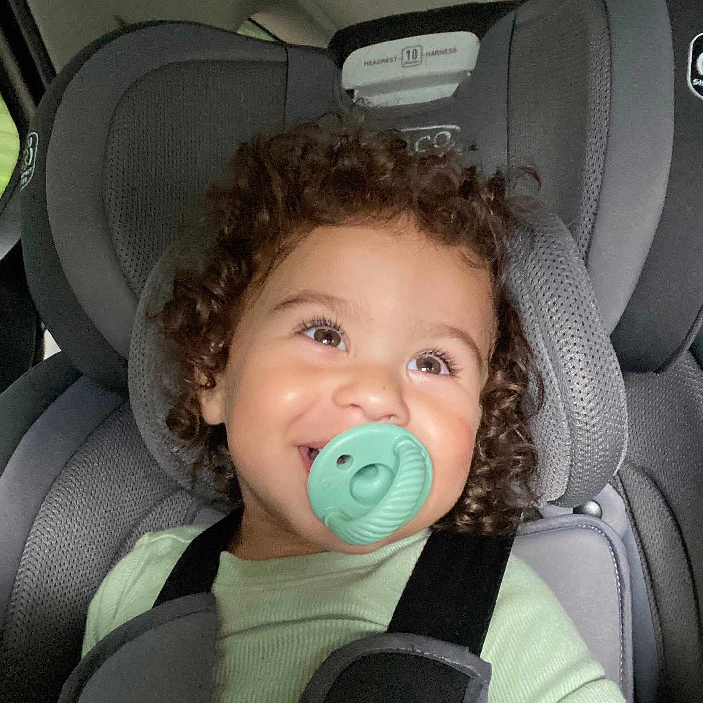 Enzo joined the competition — help win amazing prizes! accessories, baby, car, car_interior, carseat, curlyhair, cushion, face, hair, happy, head, headrest, homedecor, person, photography, portrait, sitting, smile, transportation, vehicle