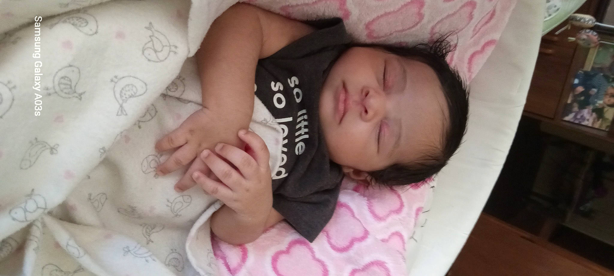 Kaia is registered to the contest to win money with this photo: arm, baby, baby_products, baby_toddler_clothing, beauty, cheek, child, comfort, eyelash, finger, gesture, hand, happy, lip, nail, nose, person, pink, skin, sleeve