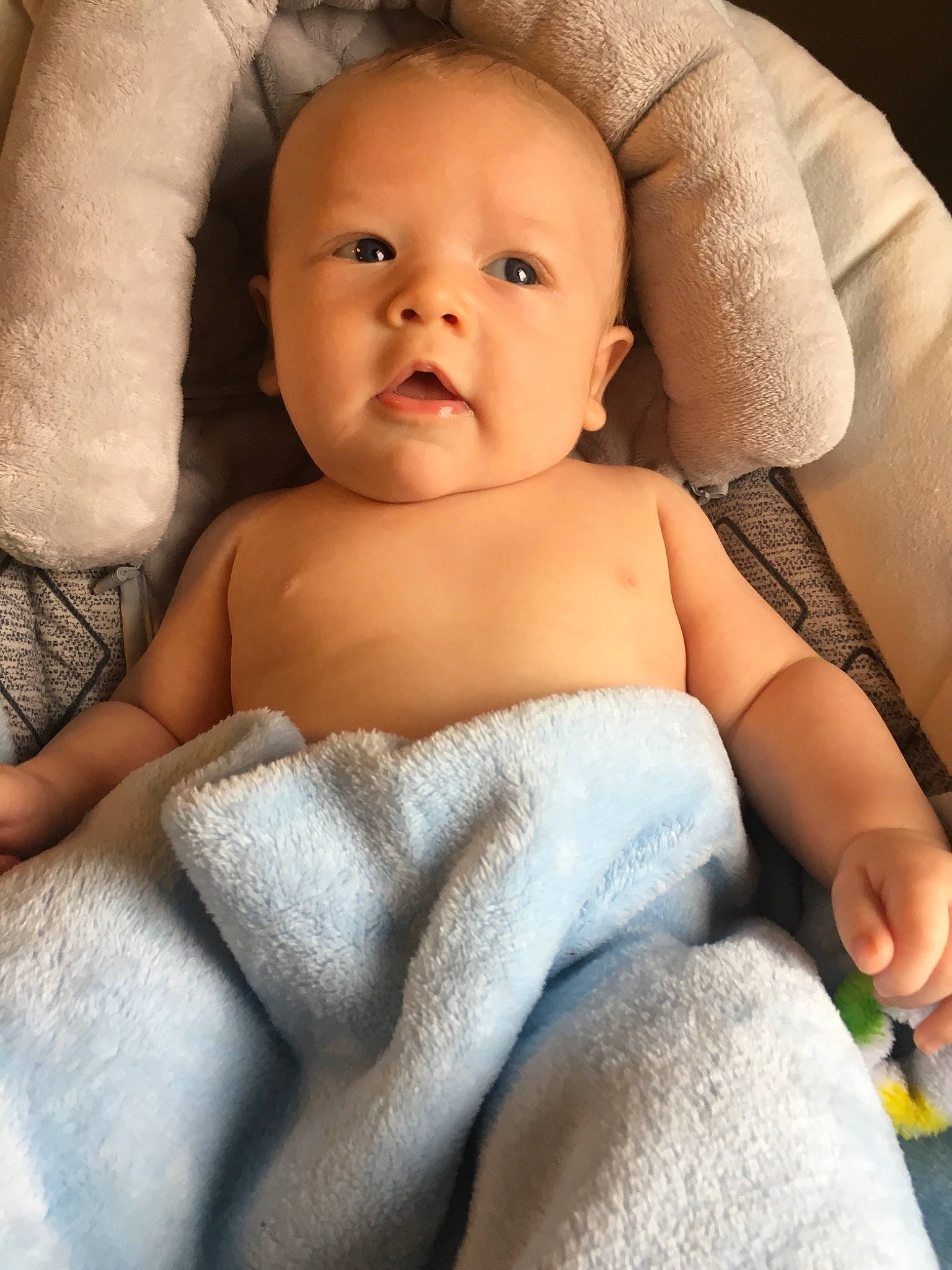 Deklan joined the competition — help win amazing prizes! arm, baby, cheek, child, eye, face, finger, hand, head, lip, mouth, muscle, nose, person, skin, smile, toddler