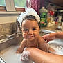 Wayland joined the competition — help win amazing prizes! baby, bath, bubbles, child, cleaning, curly_hair, cute, foam, hands, happy, head, indoor, kitchen, person, playful, sink, skin, smile, soap, water