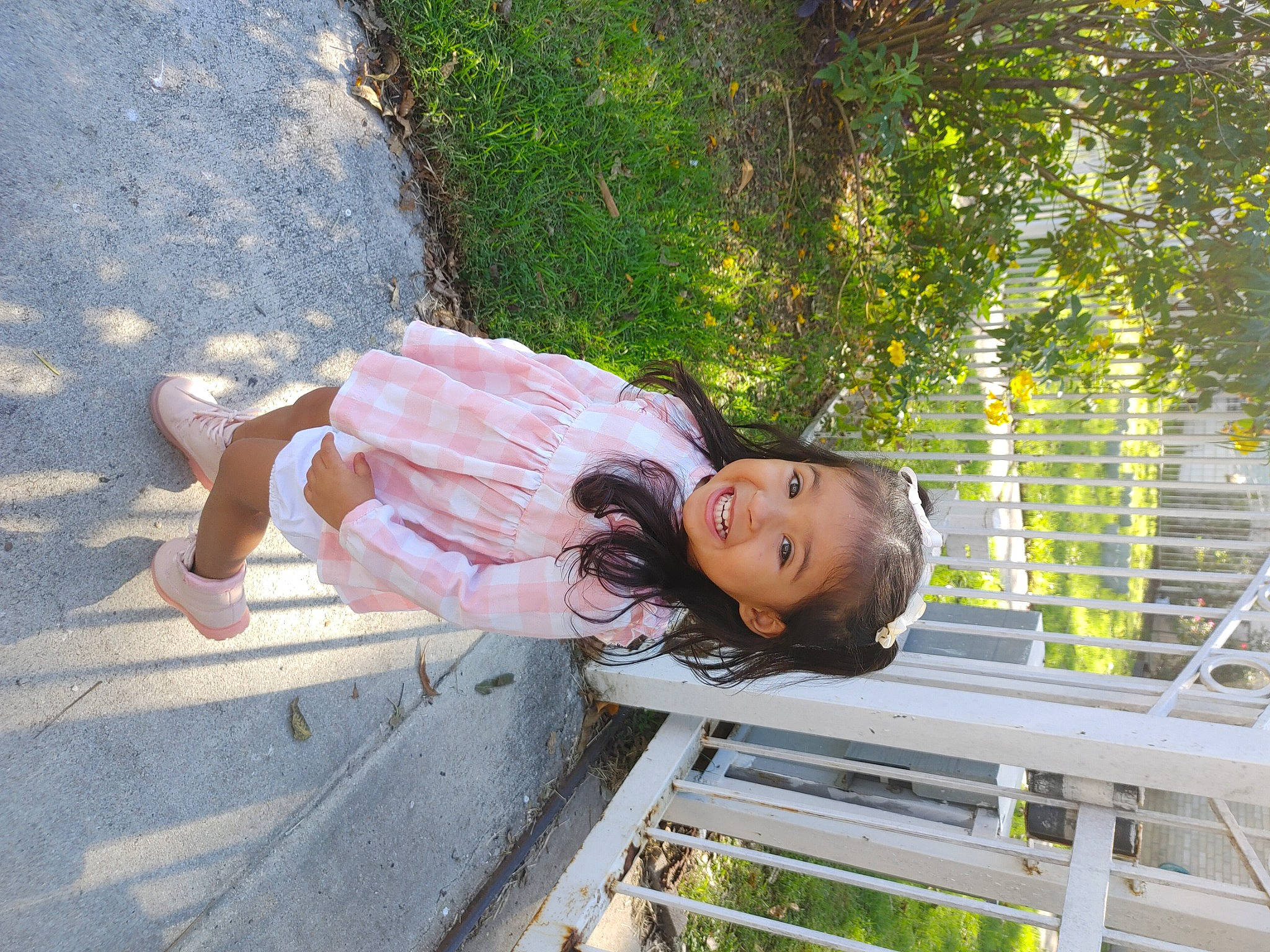 Kiera joined the competition — help win amazing prizes! city, fun, grass, happy, human_leg, joy, leisure, pedestrian, people_in_nature, person, plant, recreation, road_surface, sitting, smile, street_fashion, thigh, toddler, travel, tree