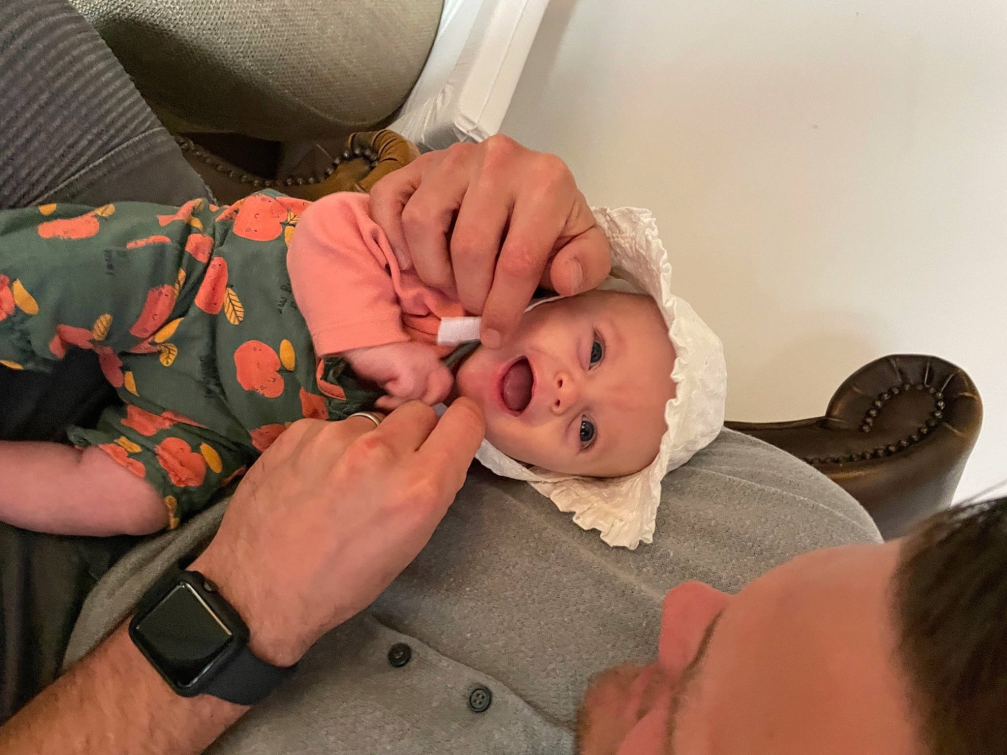 Aurelia joined the competition — help win amazing prizes! baby, baby_toddler_clothing, child, comfort, event, eyelash, finger, gesture, happy, hat, headwear, jewellery, joint, mouth, nail, pattern, person, skin, thumb, toddler