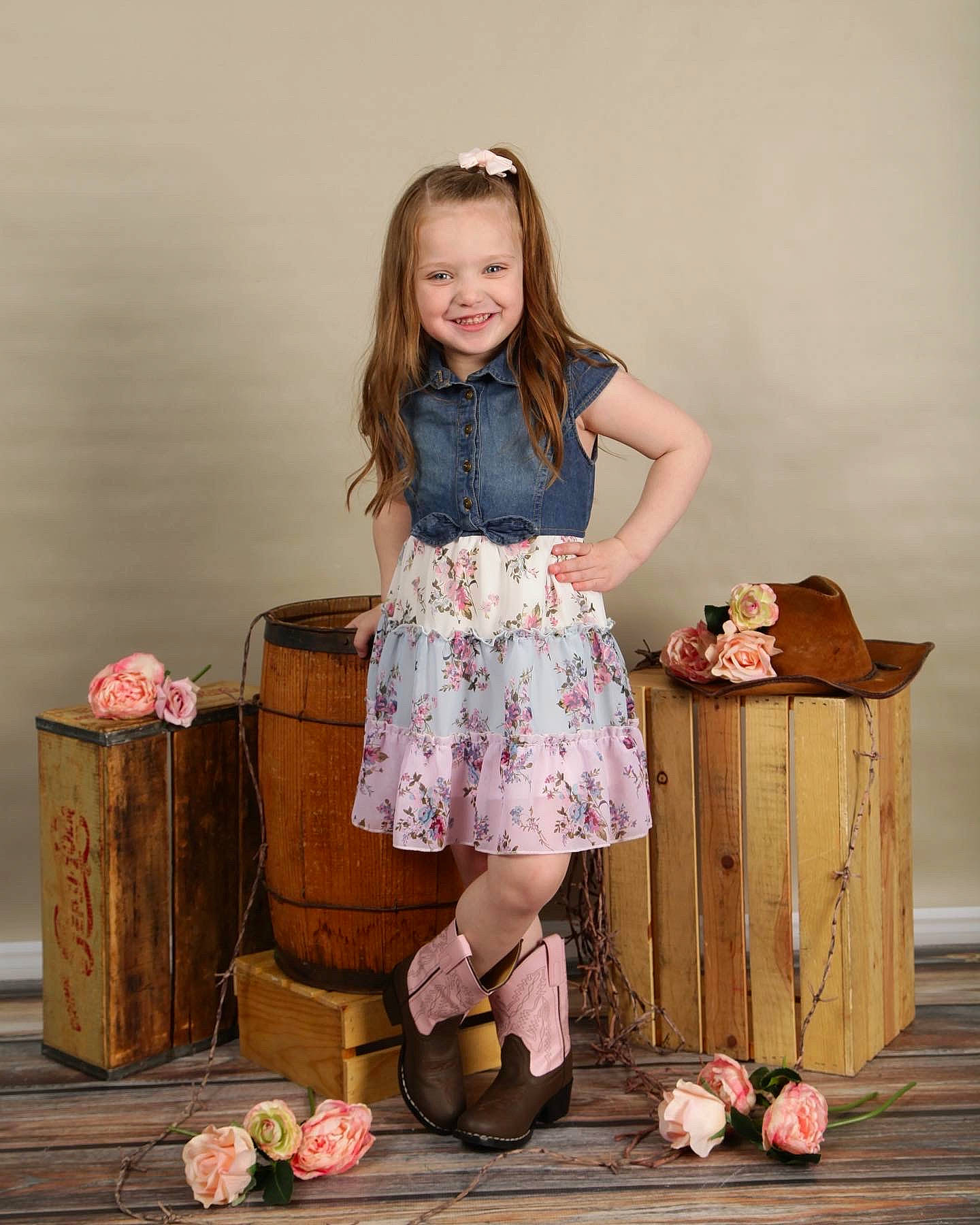 Miabella is registered to the contest to win money with this photo: bag, brown_hair, door, dress, face, fashion_design, flash_photography, flooring, hair, happy, joy, leg, person, pink, plaid, shoe, smile, sneakers, sock, toddler