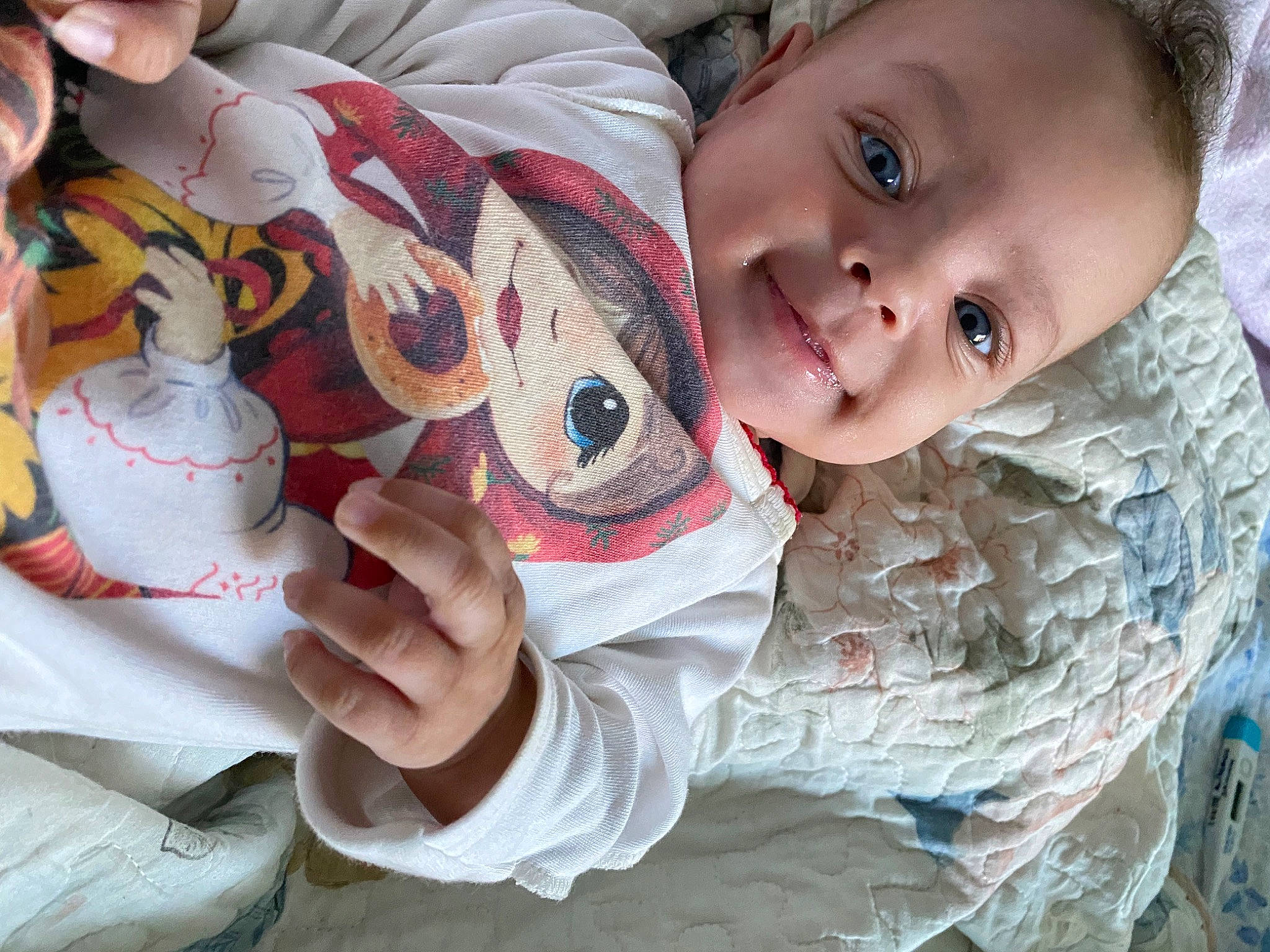 Lialani is registered to the contest to win money with this photo: baby, baby_products, baby_toddler_clothing, carmine, cheek, child, eye, face, finger, fun, hand, happy, head, human_body, iris, joy, mouth, nose, person, skin