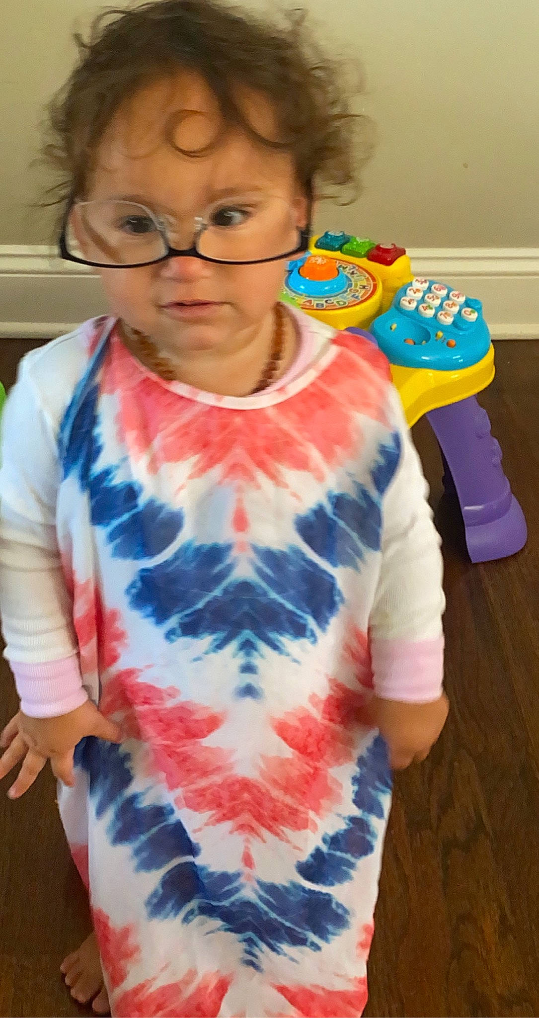 Hazelee joined the competition — help win amazing prizes! art, baby_toddler_clothing, child, dress, electric_blue, event, eyewear, face, fashion_design, fun, glasses, happy, head, nose, person, sleeve, sunglasses, t_shirt, textile, toddler