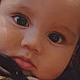 baby, close_up, face, eyes, blanket, chubby_cheeks, infant, portrait, cute, cozy, child, young, warm, soft, expression, skin, head, person, indoors, looking