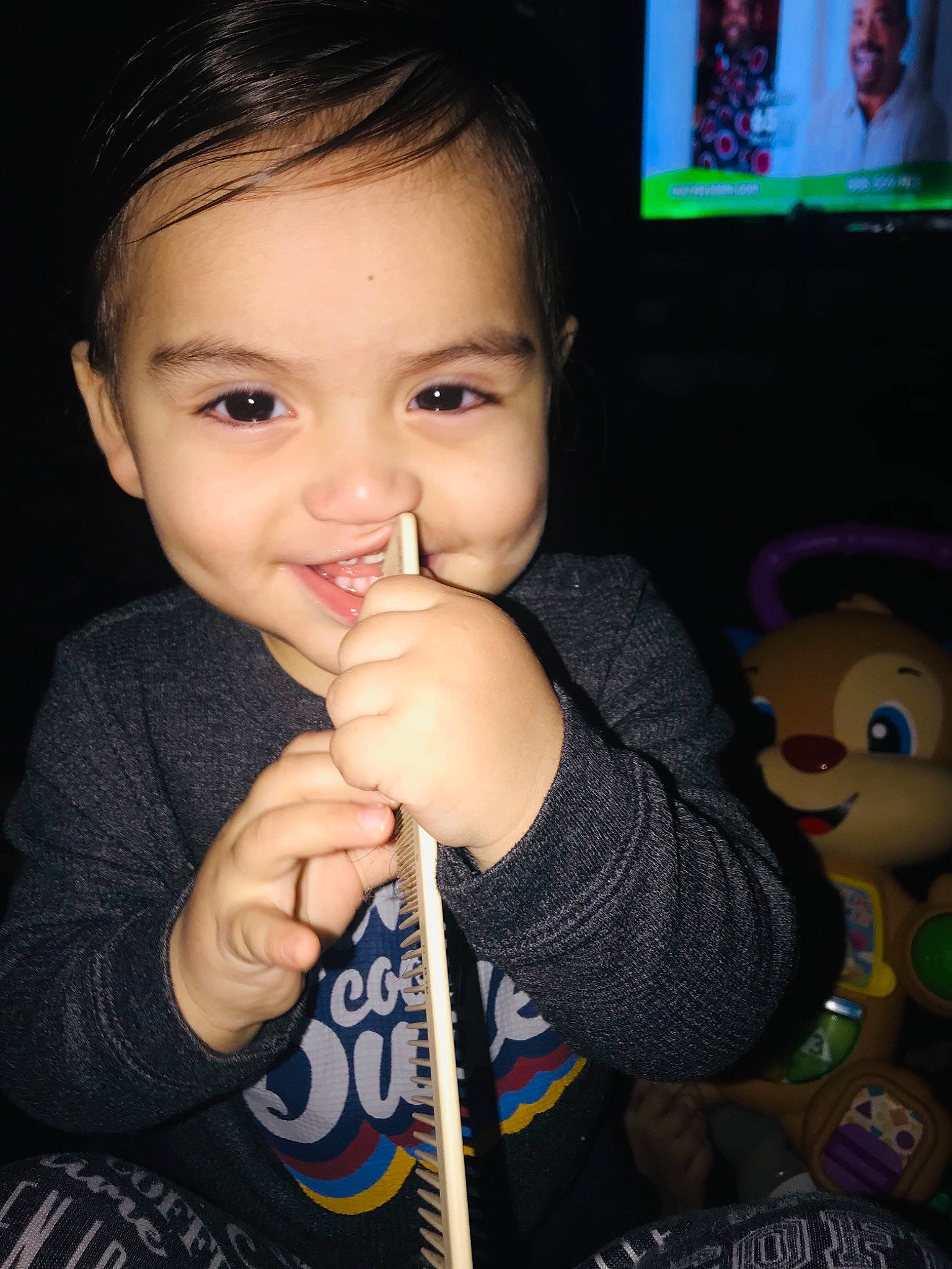 Billy joined the competition — help win amazing prizes! cheek, eye, eyelash, facial_expression, finger, flash_photography, fun, gesture, happy, iris, joy, lip, mouth, neck, nose, organ, person, skin, smile, television