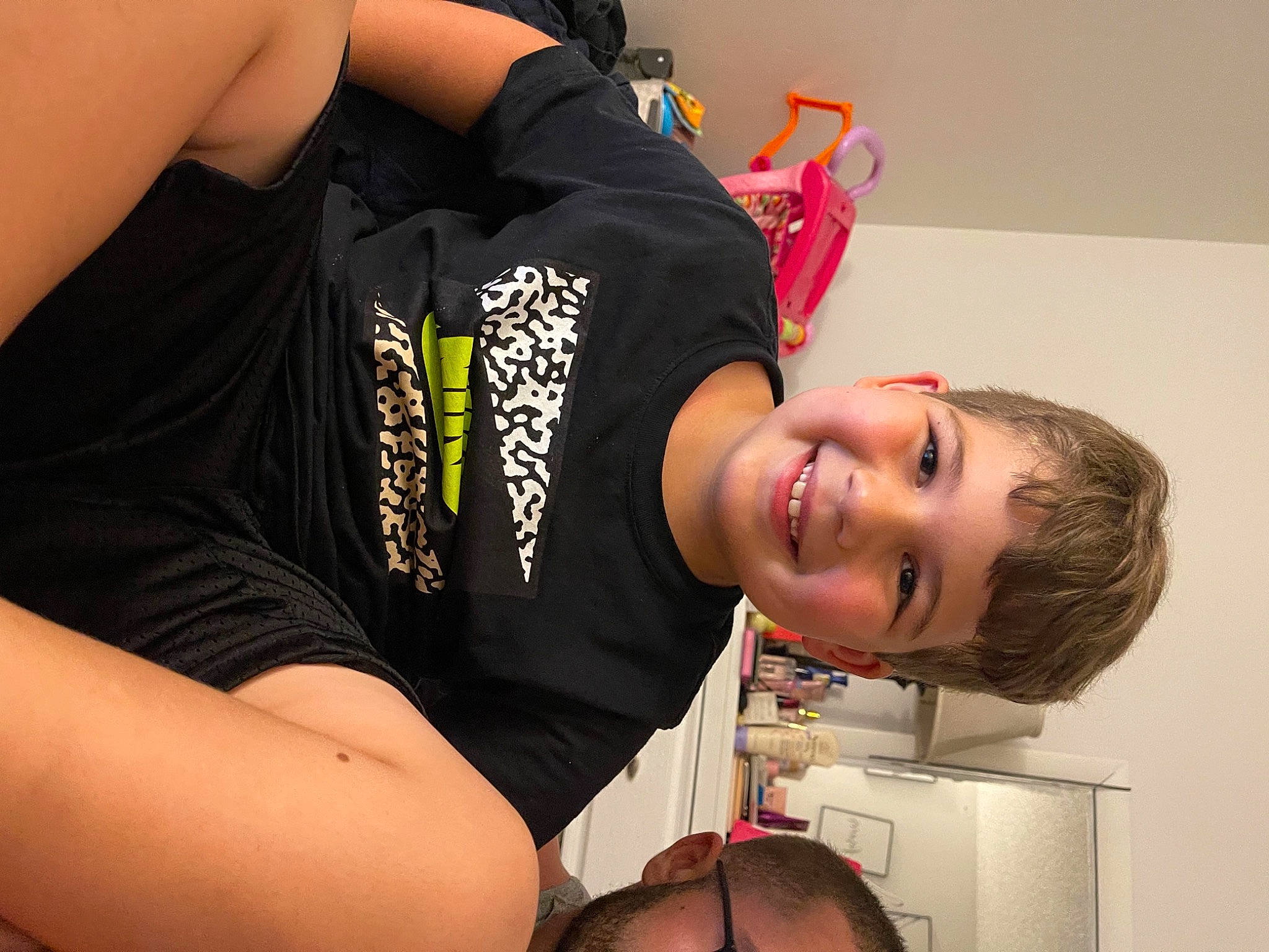 Anthony joined the competition — help win amazing prizes! arm, black_hair, cool, elbow, eyelash, flash_photography, fun, happy, human_leg, joint, joy, knee, mouth, muscle, neck, person, shoulder, smile, t_shirt, thigh