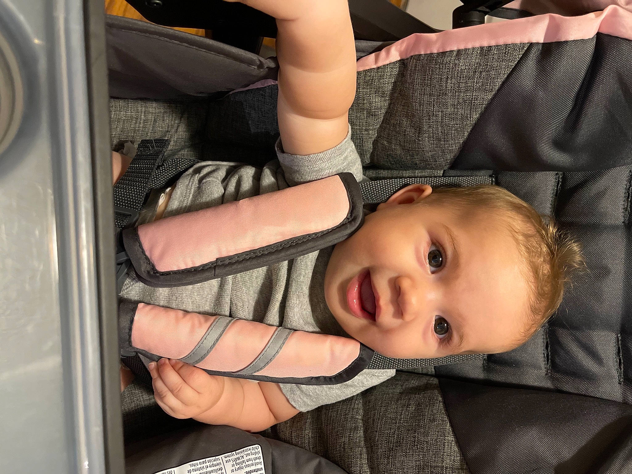Arielle joined the competition — help win amazing prizes! baby, baby_toddler_clothing, cheek, comfort, cool, eyebrow, eyelash, finger, fun, gesture, hairstyle, hand, lip, motor_vehicle, mouth, nose, person, skin, toddler, vehicle_door