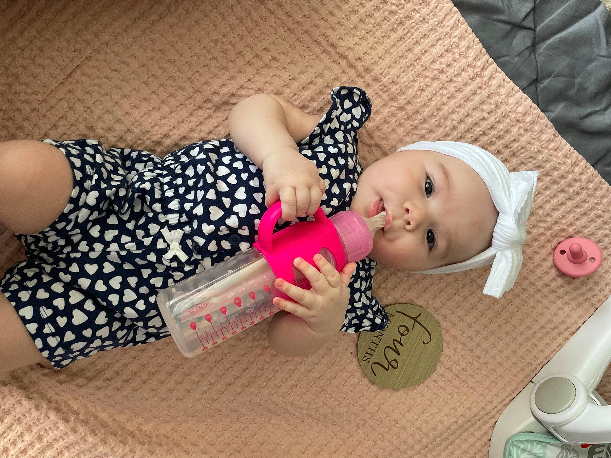 Raven joined the competition — help win amazing prizes! arm, baby, baby_toddler_clothing, beauty, child, comfort, eyelash, finger, hand, headgear, headwear, human_body, leg, nail, person, pink, product, skin, textile, thigh