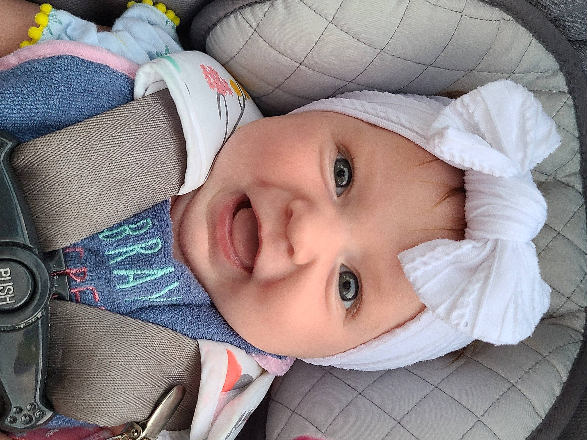 Kaelynn is registered to the contest to win money with this photo: baby, baby_products, baby_toddler_clothing, beauty, cheek, child, comfort, happy, hat, headwear, lip, mouth, nose, organ, person, skin, sleeve, smile, tie, toddler