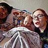 Deidara joined the competition — help win amazing prizes! family, baby, man, woman, glasses, tattoos, blanket, pillow, toy_story, bedroom, indoor, portrait, playful, smiling, child, candid, casual, relaxed, people, closeup