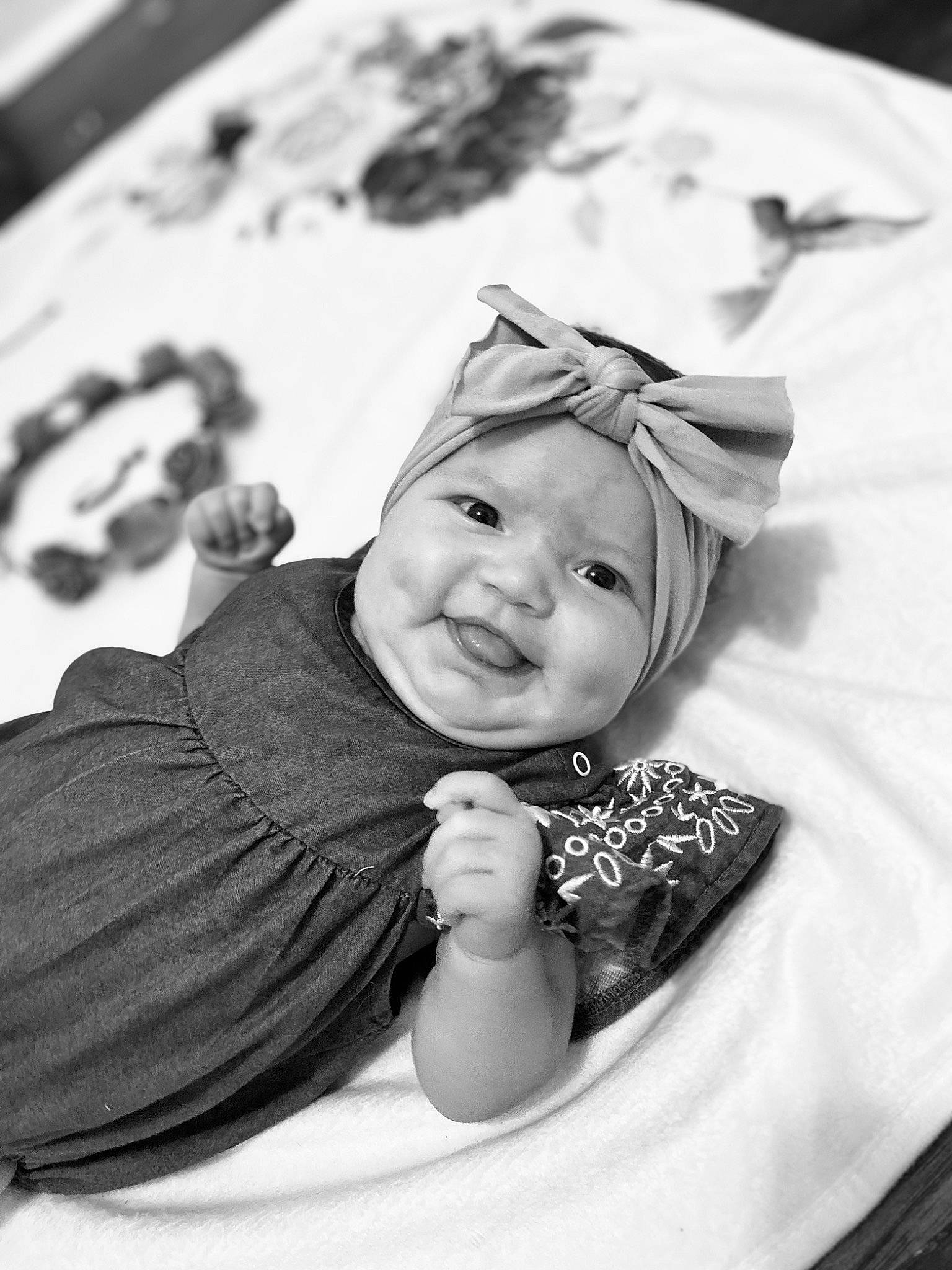 Malea joined the competition — help win amazing prizes! baby, black, black_and_white, child, eyebrow, fashion_accessory, flash_photography, fun, gesture, happy, headwear, laugh, monochrome, monochrome_photography, person, portrait_photography, sleeve, smile, stock_photography, style
