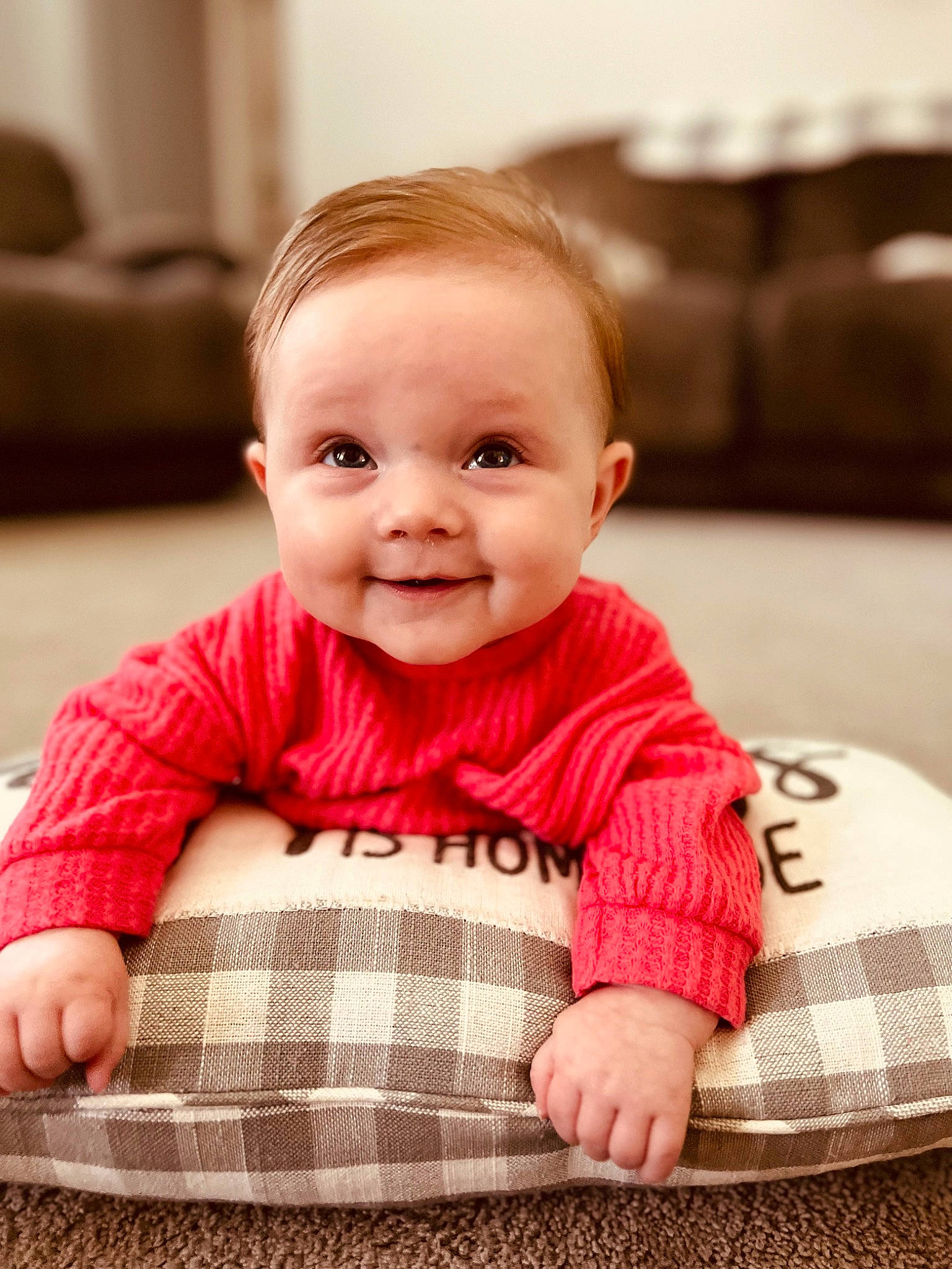 Paisley is registered to the contest to win money with this photo: baby, baby_toddler_clothing, cheek, chin, clothing, eye, face, facial_expression, head, human, iris, joy, lip, organ, outerwear, person, photograph, product, skin, sleeve