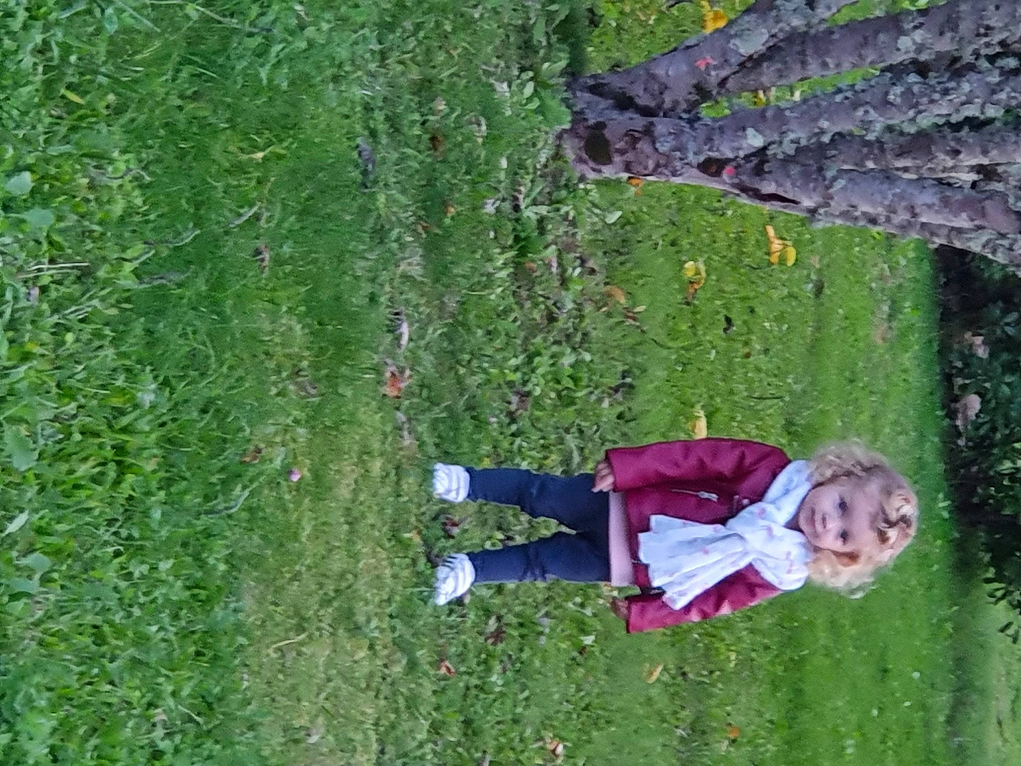 Nina a rejoint le concours — aidez-le/la à gagner de superbes lots ! grass, grass_family, grassland, green, groundcover, lawn, leisure, meadow, organism, people_in_nature, person, plant, recreation, shrub, slope, terrestrial_plant, toddler, tree, trunk, wood