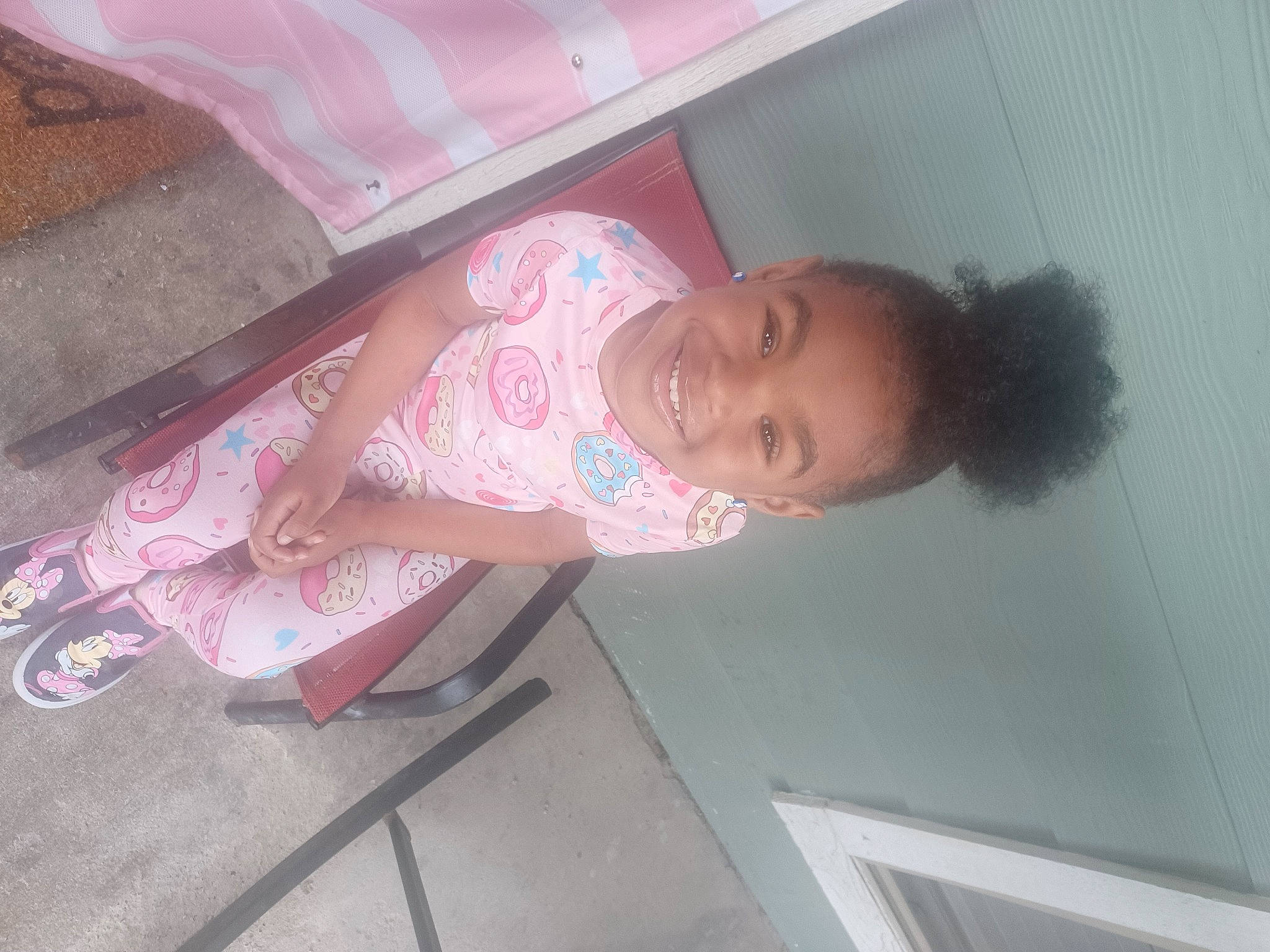 Sariyah is registered to the contest to win money with this photo: baby, baby_products, baby_toddler_clothing, ceiling, child, joy, magenta, pattern, person, pink, room, skin, smile, toddler, window