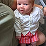 Dolly-Mae joined the competition — help win amazing prizes! baby, child, infant, blue_eyes, cardigan, striped_shorts, frilly_socks, shoes, person, indoor, flooring, lap, cute, clothing, sitting, hand, pink, white, orange, casual