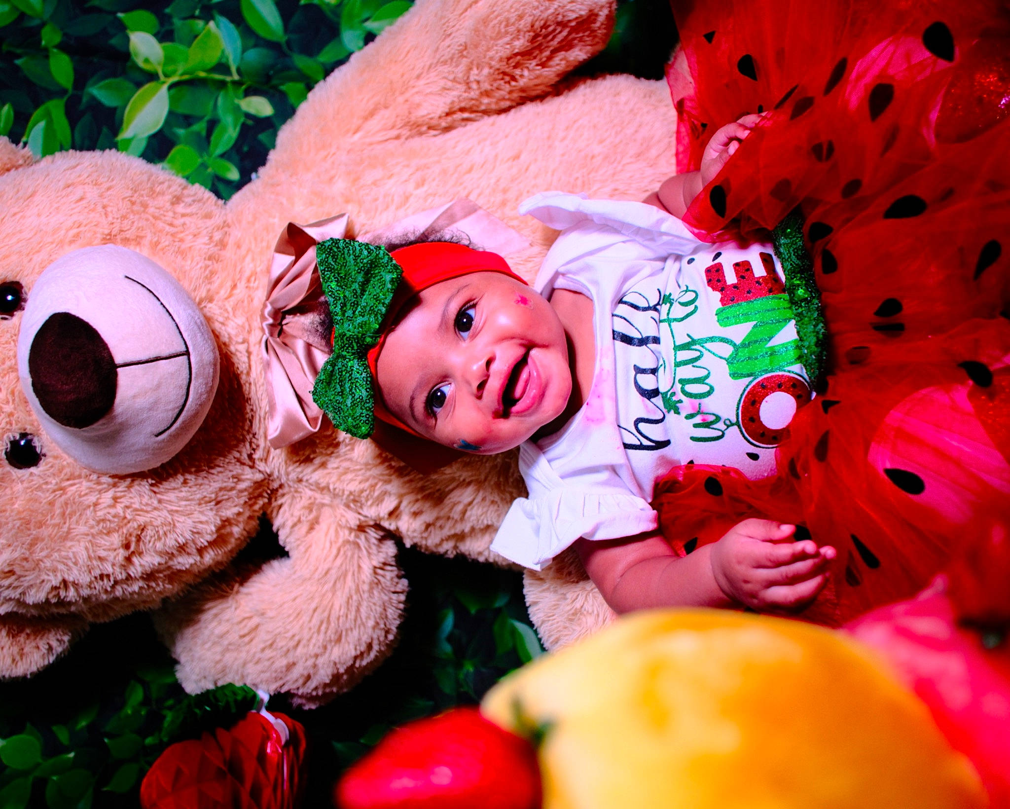 Tynita joined the competition — help win amazing prizes! child, event, facial_expression, fictional_character, grass, happy, headgear, headwear, lawn_ornament, organism, ornament, person, pink, plant, plush, red, smile, stuffed_toy, textile, toddler