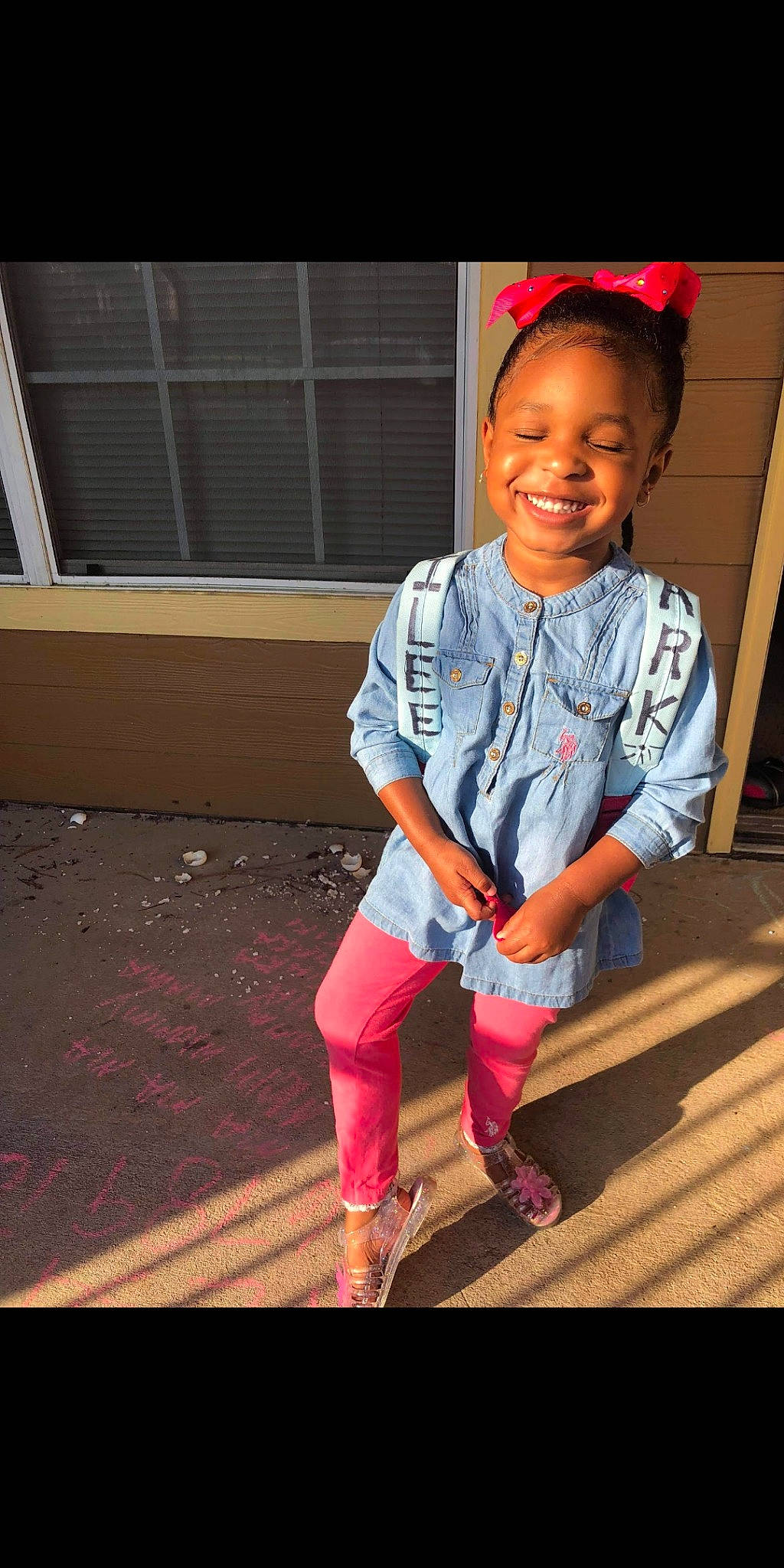 Kailee is registered to the contest to win money with this photo: beauty, child, cool, day, facial_expression, fun, girl, happiness, human, human_body, joy, people, person, photography, pink, play, sitting, skin, smile, standing