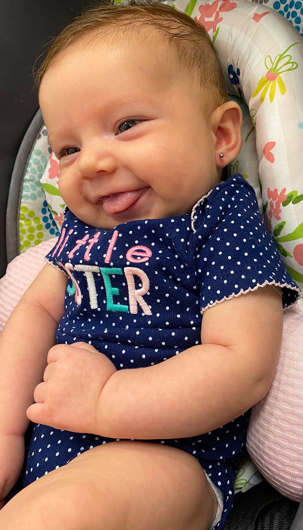 Hazel joined the competition — help win amazing prizes! baby, baby_toddler_clothing, blue, cheek, child, eye, facial_expression, finger, grass, hairstyle, happy, human_body, iris, neck, people_in_nature, person, skin, sleeve, smile, textile