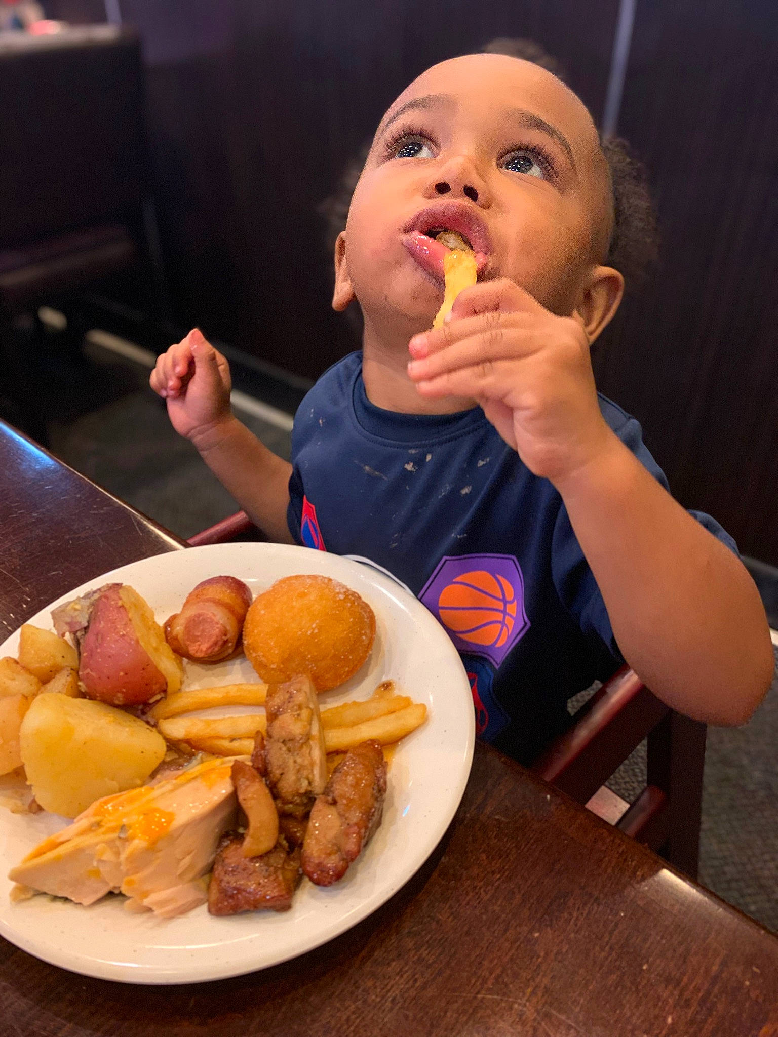 Zeus joined the competition — help win amazing prizes! baby, bread, chair, comfort_food, cuisine, dish, face, fast_food, food, food_craving, fried_food, ingredient, junk_food, knife, person, plate, sharing, staple_food, table, tableware