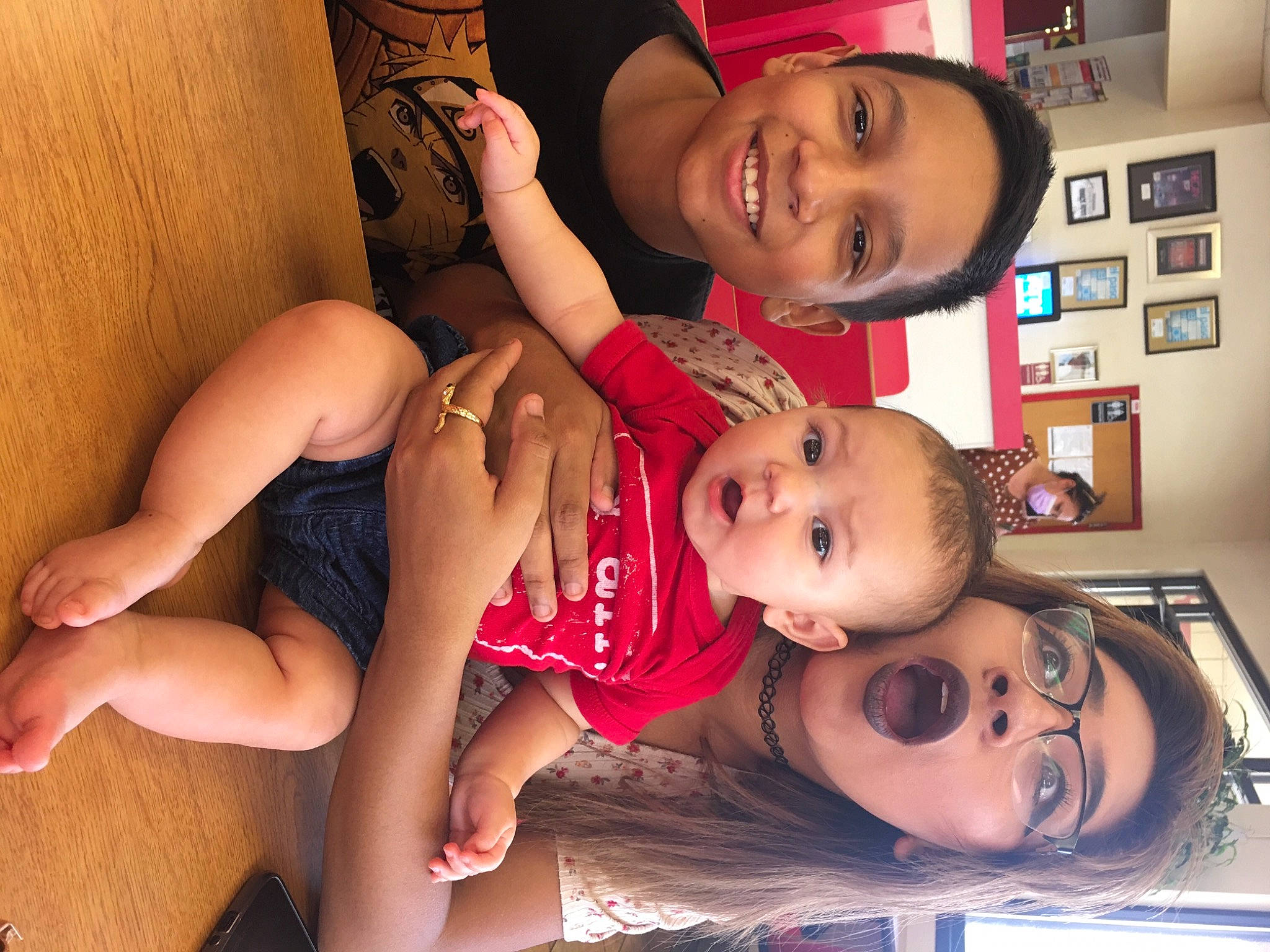 Carmen joined the competition — help win amazing prizes! abdomen, baby, black_hair, cheek, chest, child, event, eye, eyelash, foot, fun, happy, human_leg, joy, mouth, person, room, skin, smile, surprise