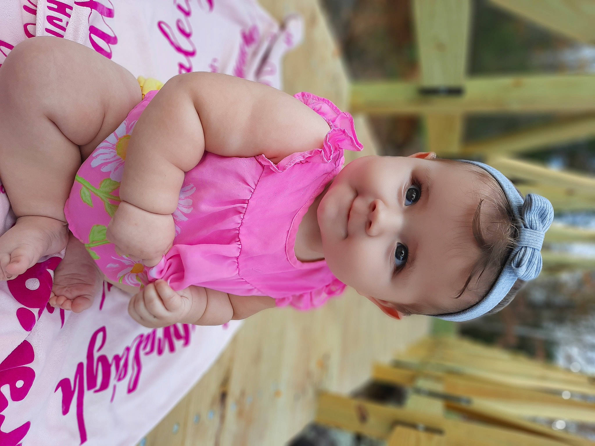 Noraleigh is registered to the contest to win money with this photo: baby, baby_toddler_clothing, cheek, child, child_model, person, pink, skin, toddler