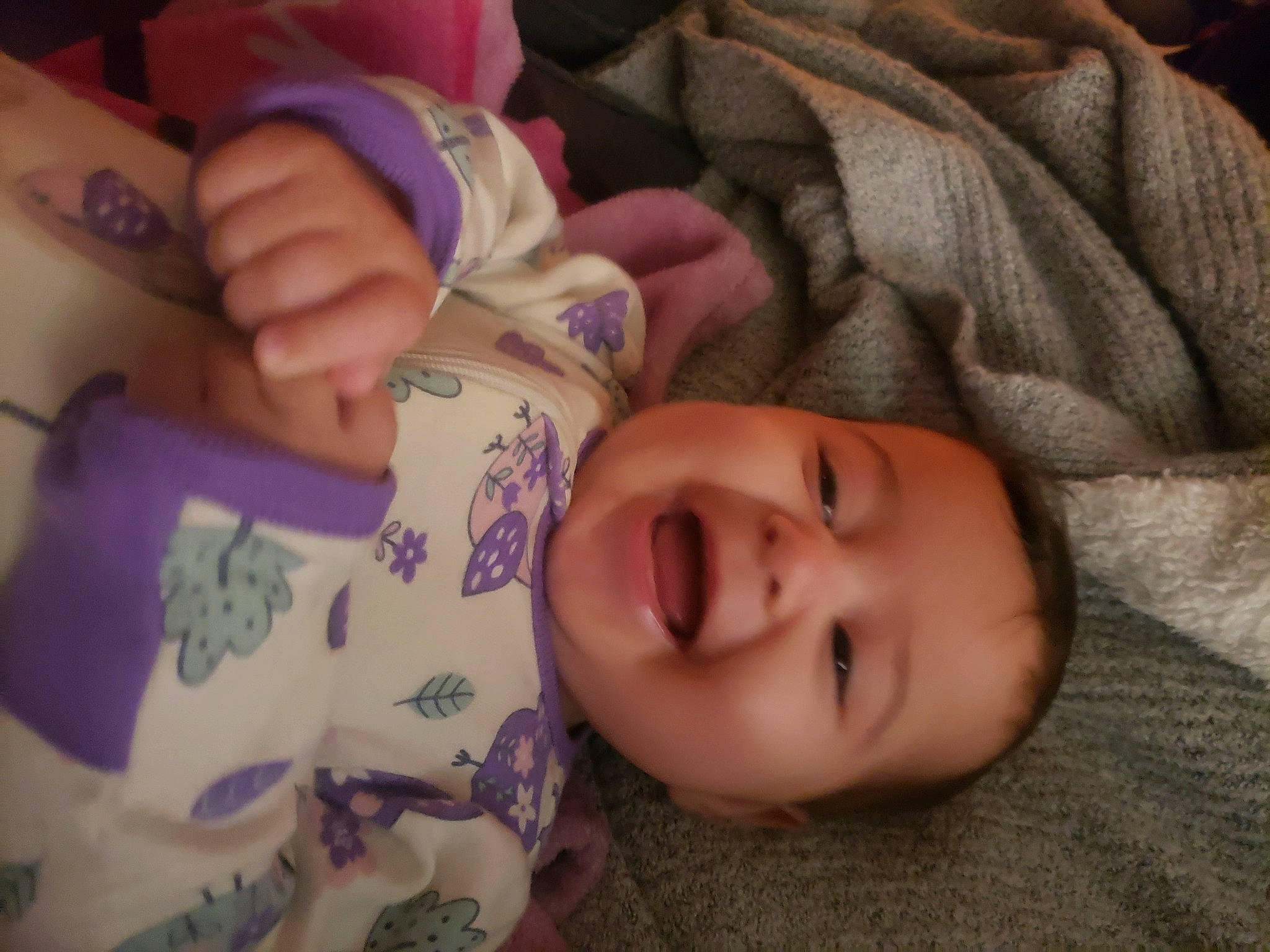 Naomie is registered to the contest to win money with this photo: baby, baby_laughing, baby_toddler_clothing, cheek, child, comfort, happy, iris, lip, mouth, nail, nose, pattern, person, room, skin, smile, thumb, toddler, tree