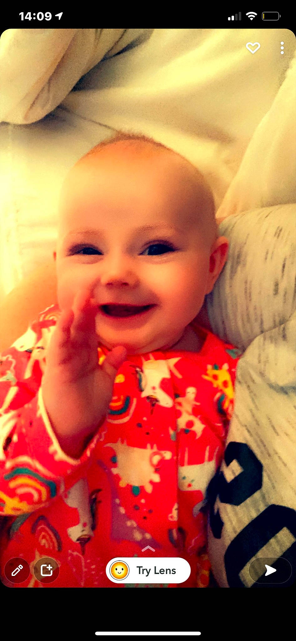 Ahya joined the competition — help win amazing prizes! baby, baby_laughing, baby_toddler_clothing, cheek, child, cool, finger, gesture, happy, iris, joy, lip, mouth, nose, orange, person, pink, skin, sleeve, smile