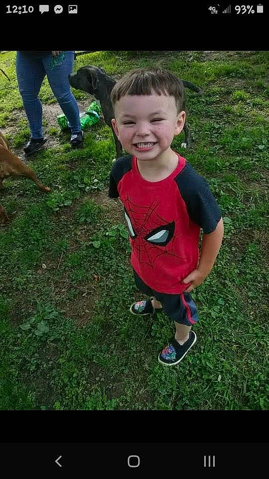 Zayne joined the competition — help win amazing prizes! baby_toddler_clothing, child, footwear, fun, grass, grassland, happy, joy, lawn, leisure, people, people_in_nature, person, plant, recreation, sandal, shorts, smile, sneakers, soil