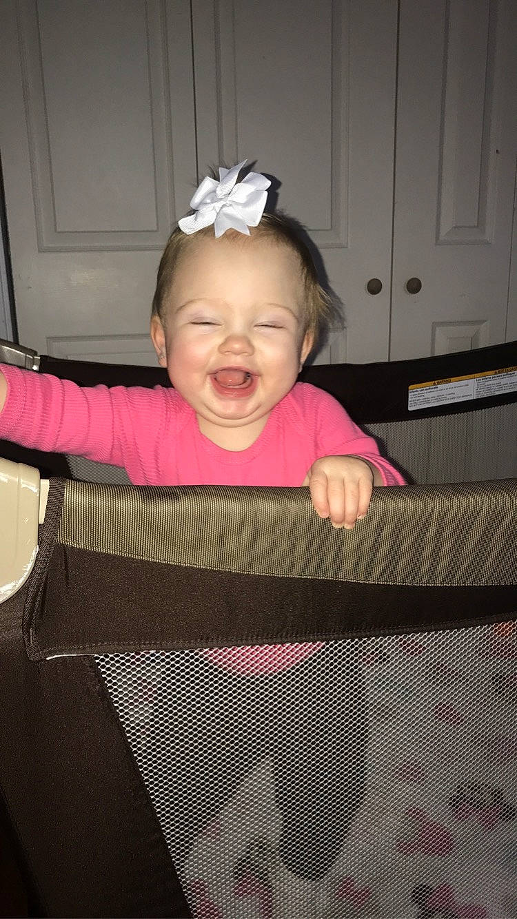 Bryleigh is registered to the contest to win money with this photo: baby, baby_laughing, baby_toddler_clothing, child, costume_accessory, door, electronic_instrument, facial_expression, hair_accessory, happy, headband, headpiece, keyboard, laugh, musical_instrument, musical_keyboard, organ, person, toddler, tongue