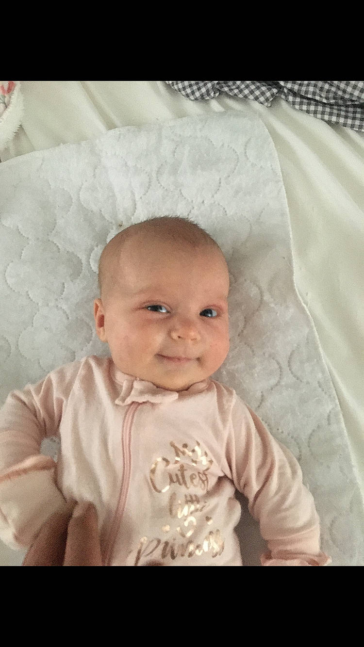 Avery joined the competition — help win amazing prizes! baby, baby_products, baby_toddler_clothing, bedding, cheek, child, comfort, eyebrow, face, flash_photography, happy, iris, linens, lip, nose, outerwear, person, skin, sleeve, smile