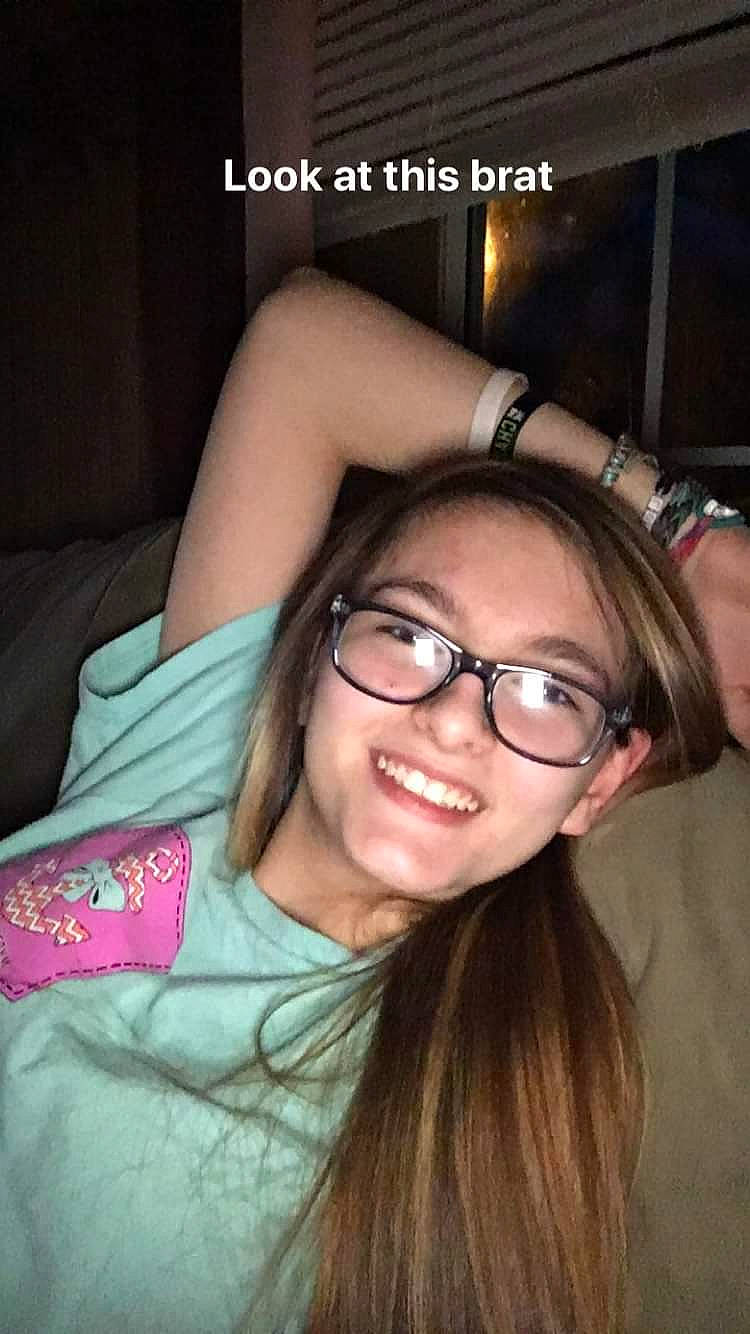 Megan is registered to the contest to win money with this photo: black_hair, blond, brown_hair, cheek, cool, eyebrow, eyewear, fun, glasses, hair, joy, lip, long_hair, mouth, neck, nose, person, photography, selfie, smile