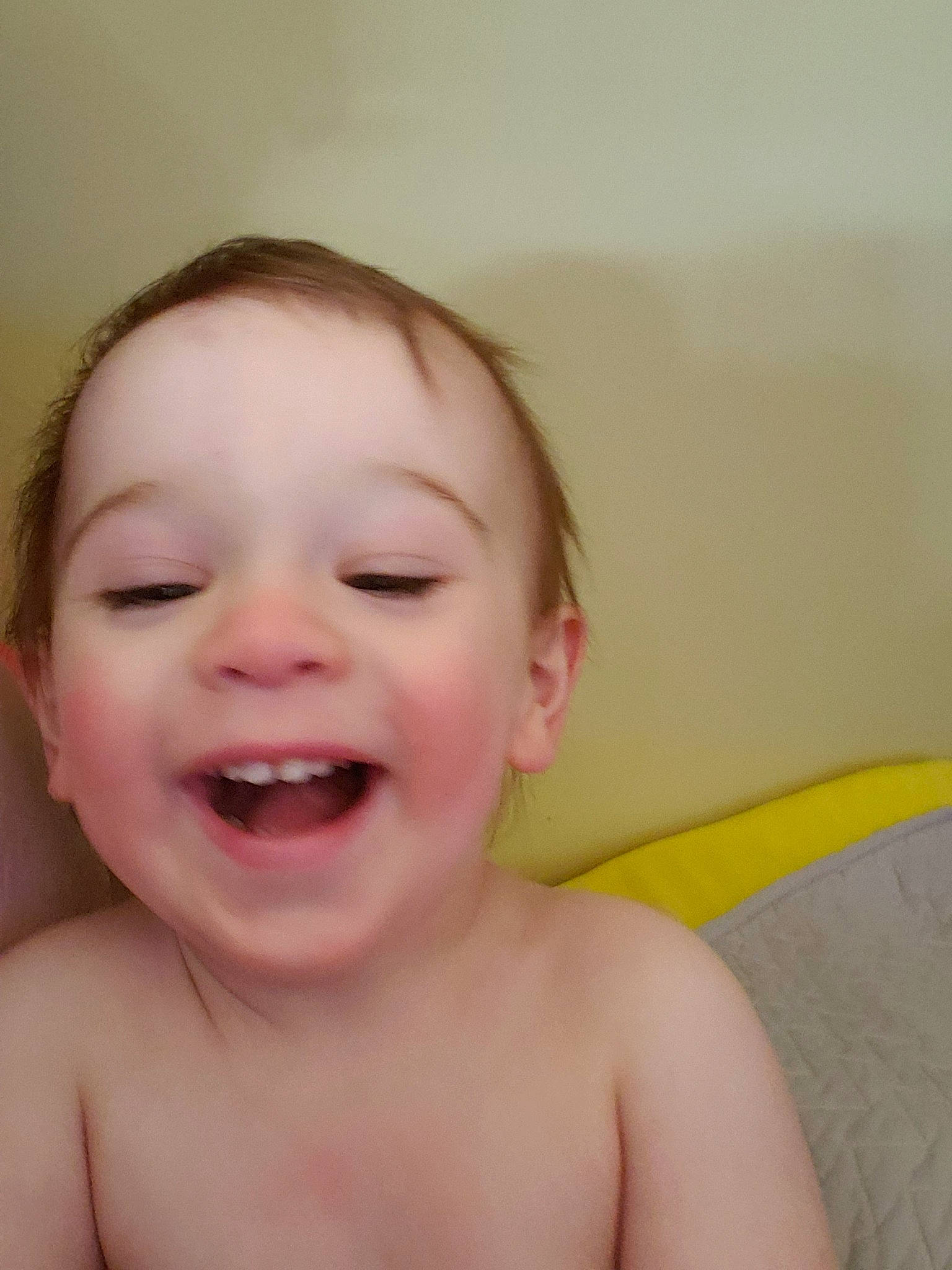 Warren is registered to the contest to win money with this photo: baby, baby_making_funny_faces, cheek, child, chin, eye, eyebrow, face, facial_expression, forehead, head, joy, laugh, lip, mouth, nose, organ, person, skin, smile