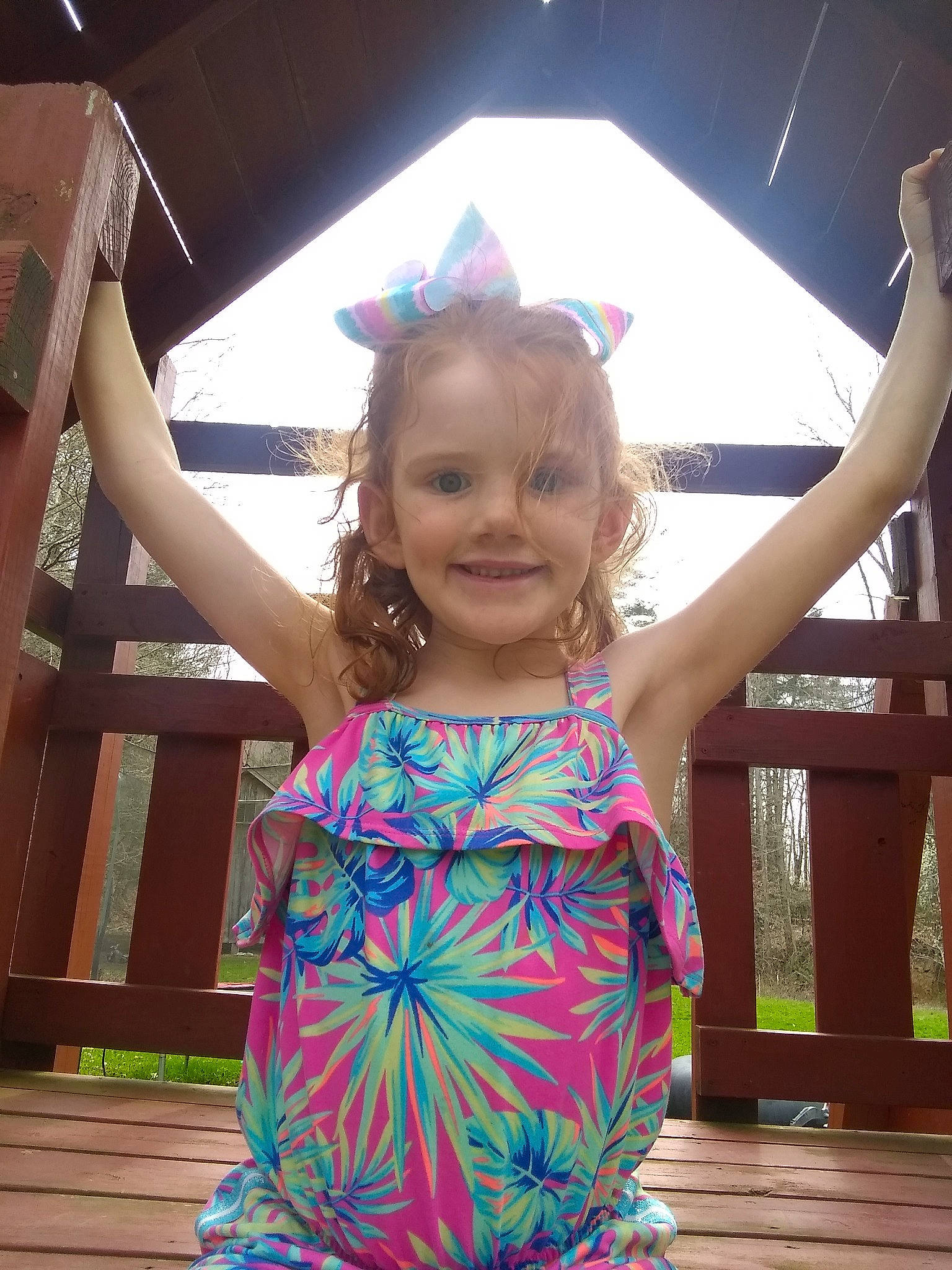 Dixie is registered to the contest to win money with this photo: child, dress, fun, joy, person, smile, summer, toddler, vacation