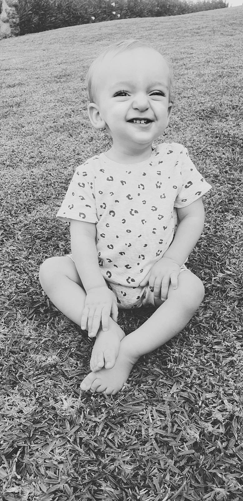 Leo joined the competition — help win amazing prizes! baby, baby_toddler_clothing, black, black_and_white, child, dress, face, fun, grass, happy, human, iris, joy, people_in_nature, person, photograph, sleeve, smile, standing, style