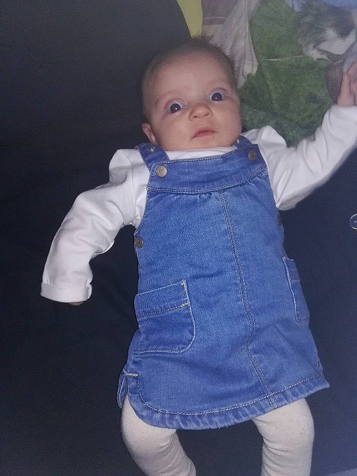 Lyliana participe au concours pour gagner de l'argent avec cette photo : blue, boy, child, cool, electric_blue, girl, infant, jeans, joint, outerwear, person, product, sleeve, smile, standing, sweater, textile, toddler, top, white
