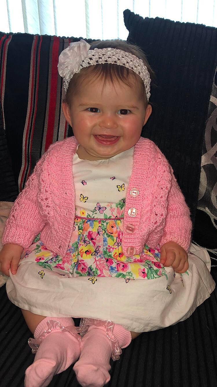 Layla-mae joined the competition — help win amazing prizes! baby, baby_products, baby_toddler_clothing, cheek, child, fashion_accessory, hair_accessory, headgear, headpiece, joy, person, pink, product, smile, toddler